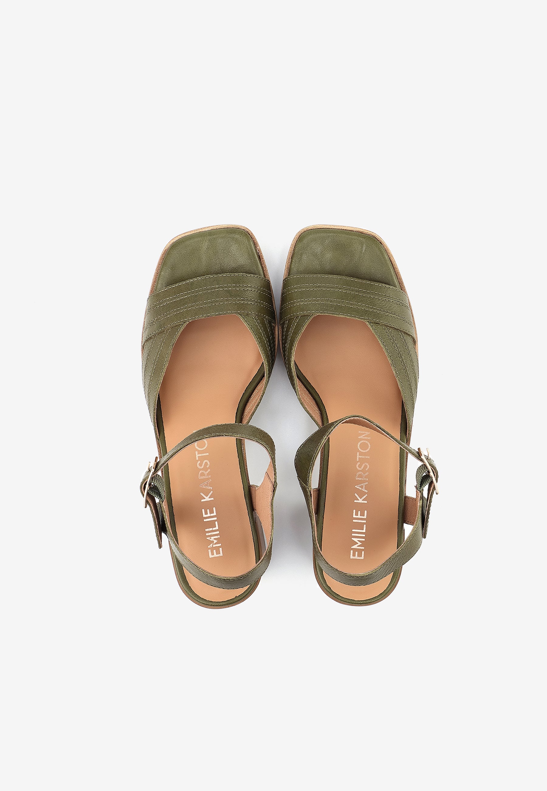 SANDALES À TALONS MELINA - VERT