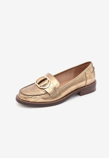 NORA MOCCASINS - GOLD