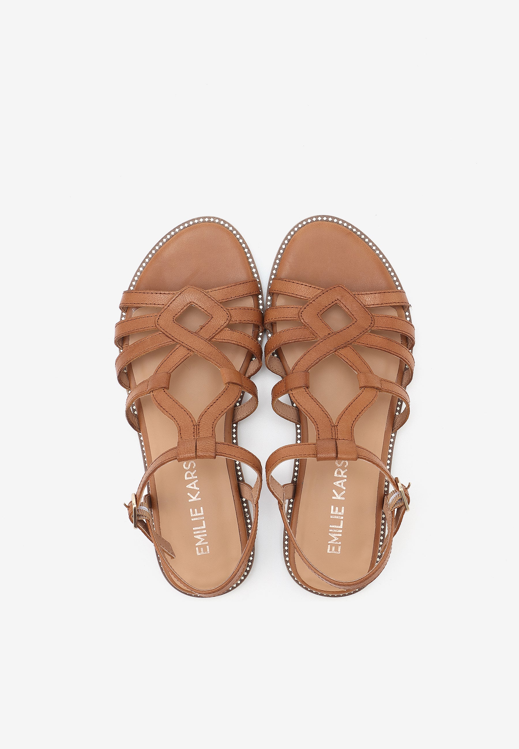 SANDALES PLATES SABINE - CAMEL