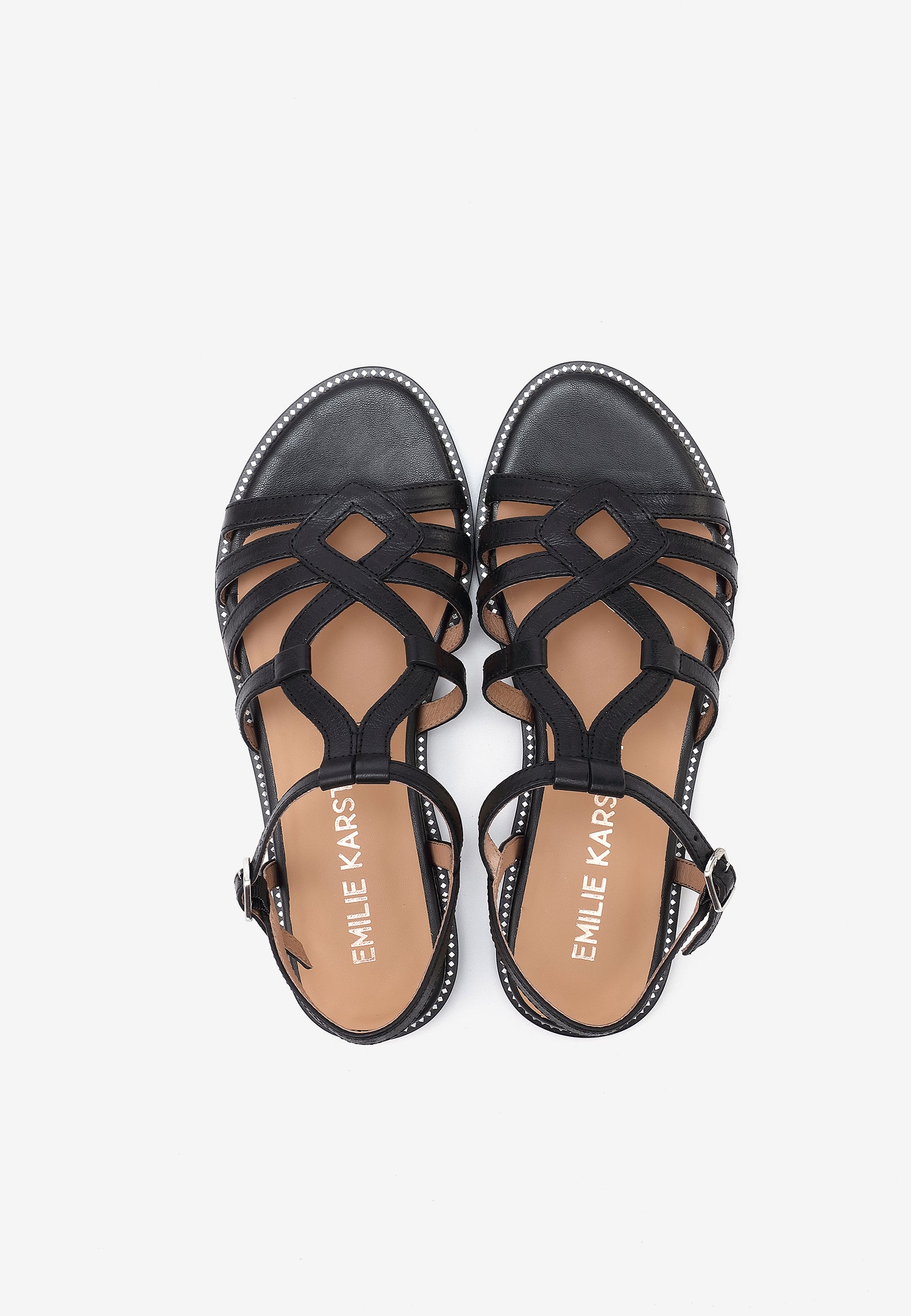 SANDALES PLATES SABINE - NOIR