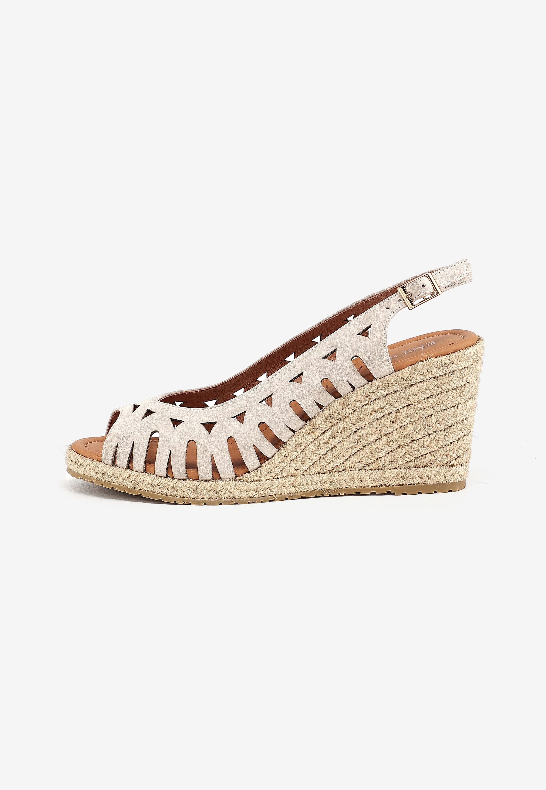 SANDALES COMPENSÉES SARAH - CRÈME