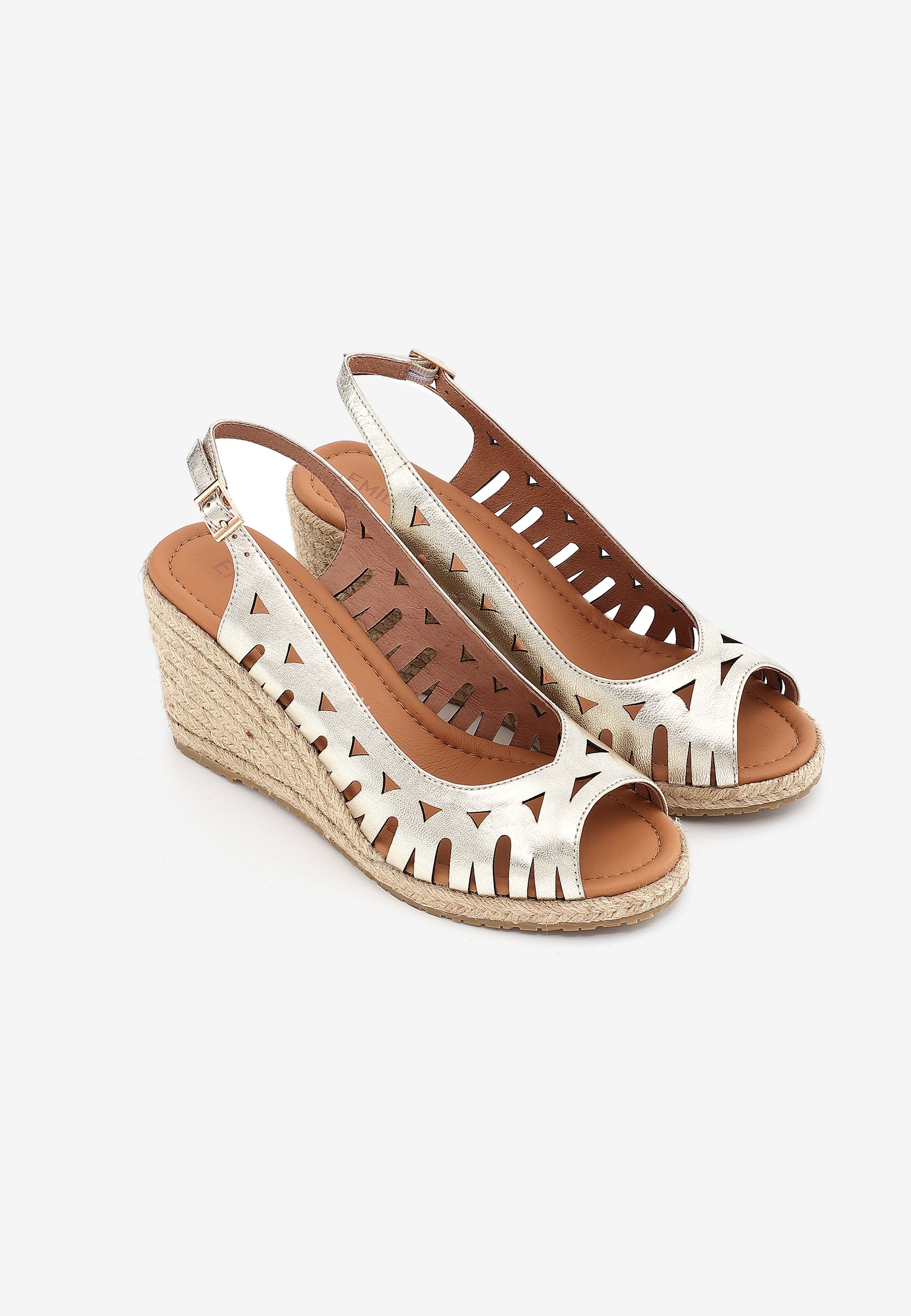 SANDALES COMPENSÉES SARAH - PLATINE