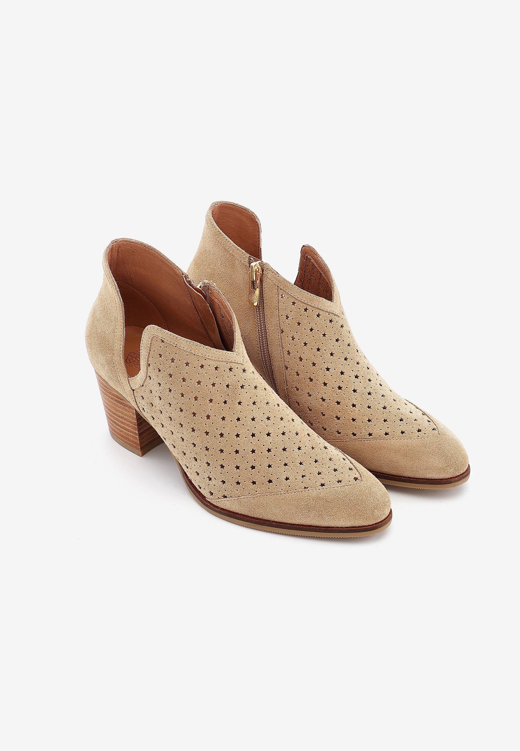 SOLANGE ANKLE BOOTS - BEIGE