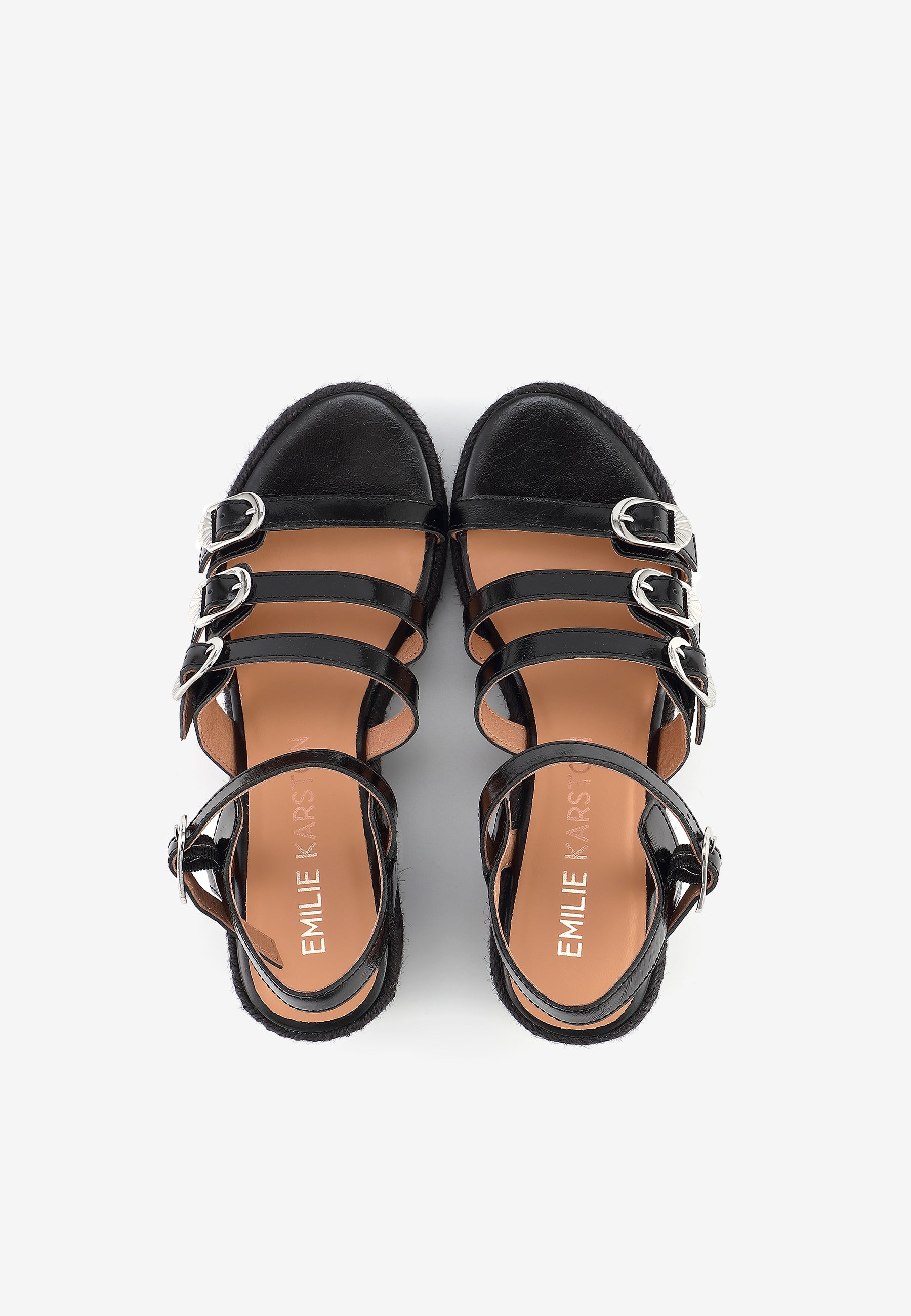 SANDALES COMPENSÉES TALIA - NOIR