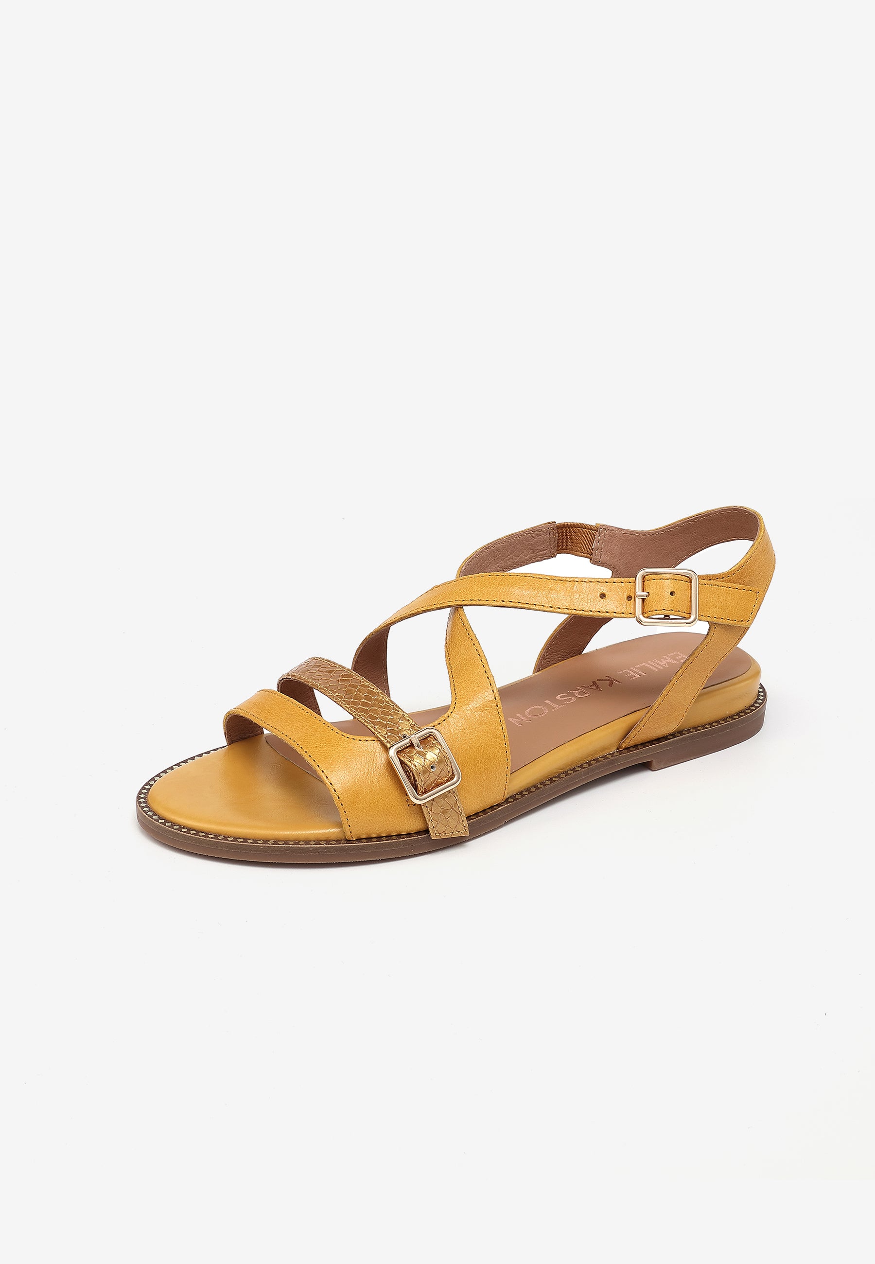 WILLOW FLAT SANDALS - OCHRE