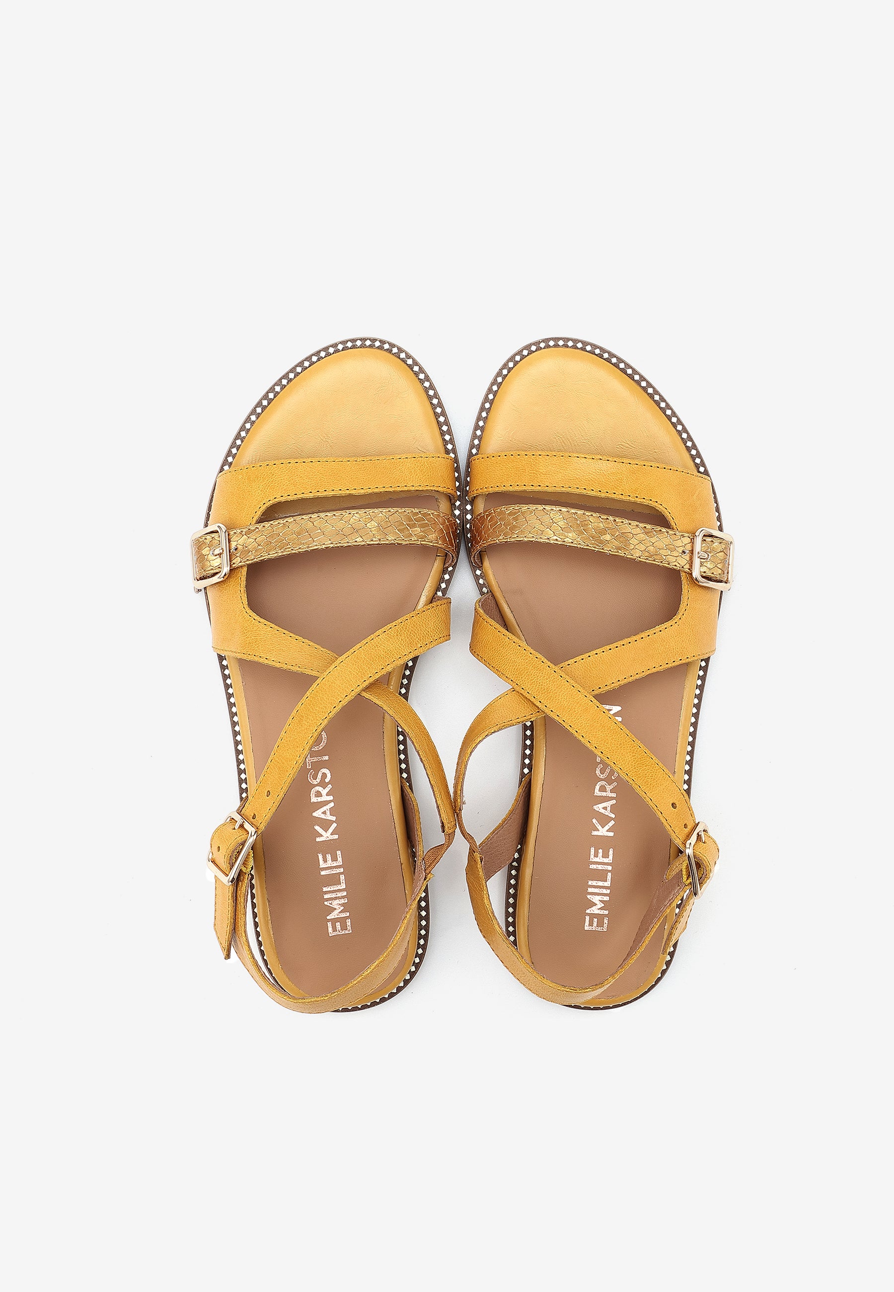 WILLOW FLAT SANDALS - OCHRE
