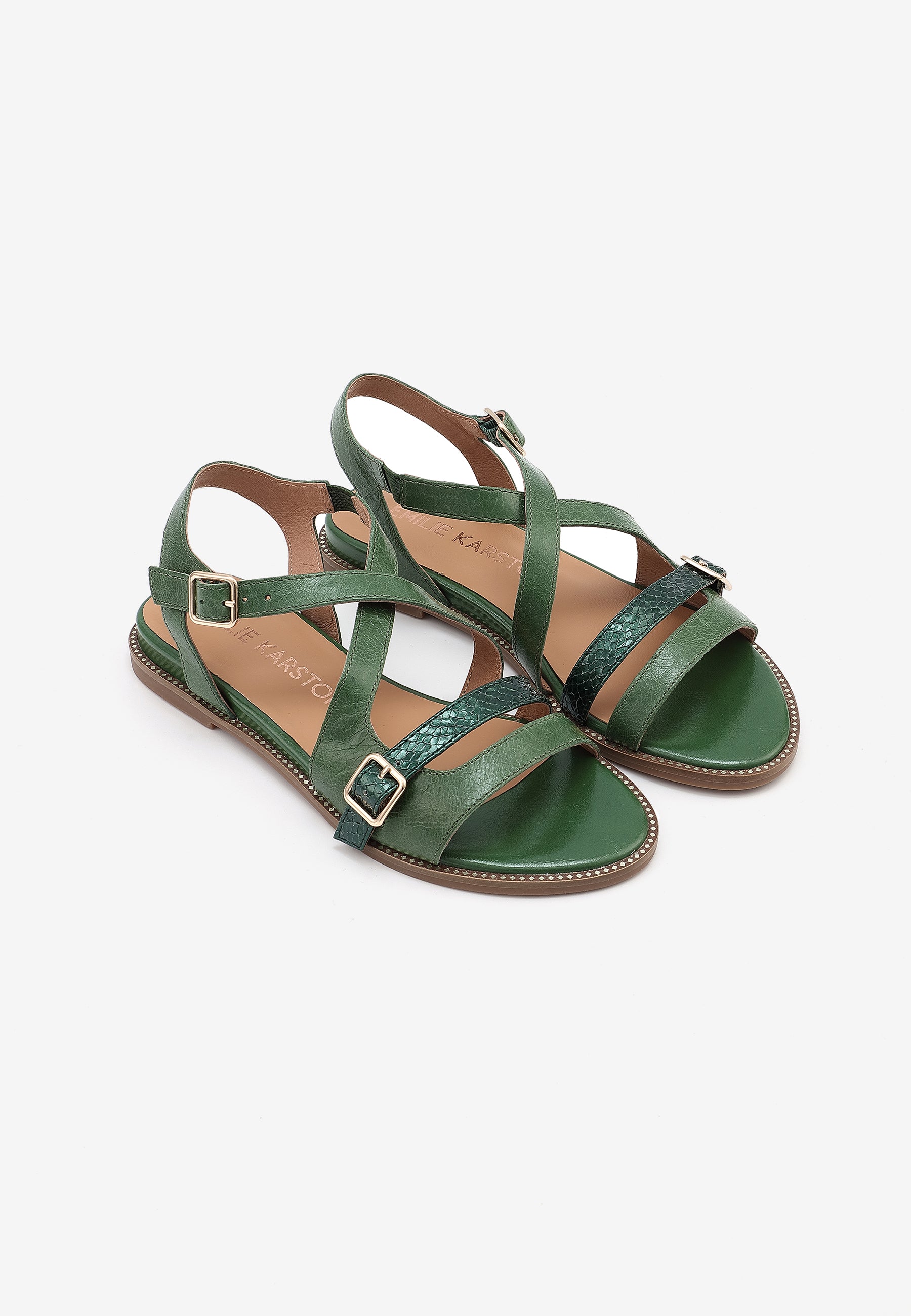 SANDALES PLATES WILLOW - VERT