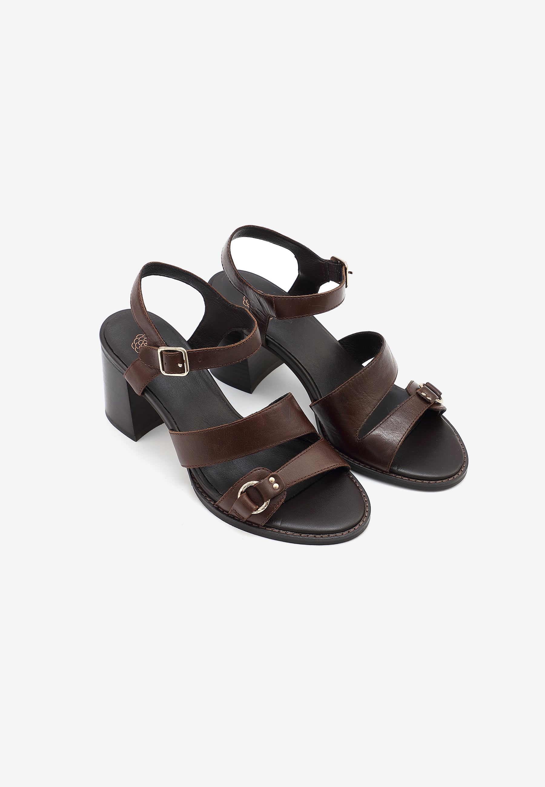 SANDALES À TALONS ZOLA - MARRON
