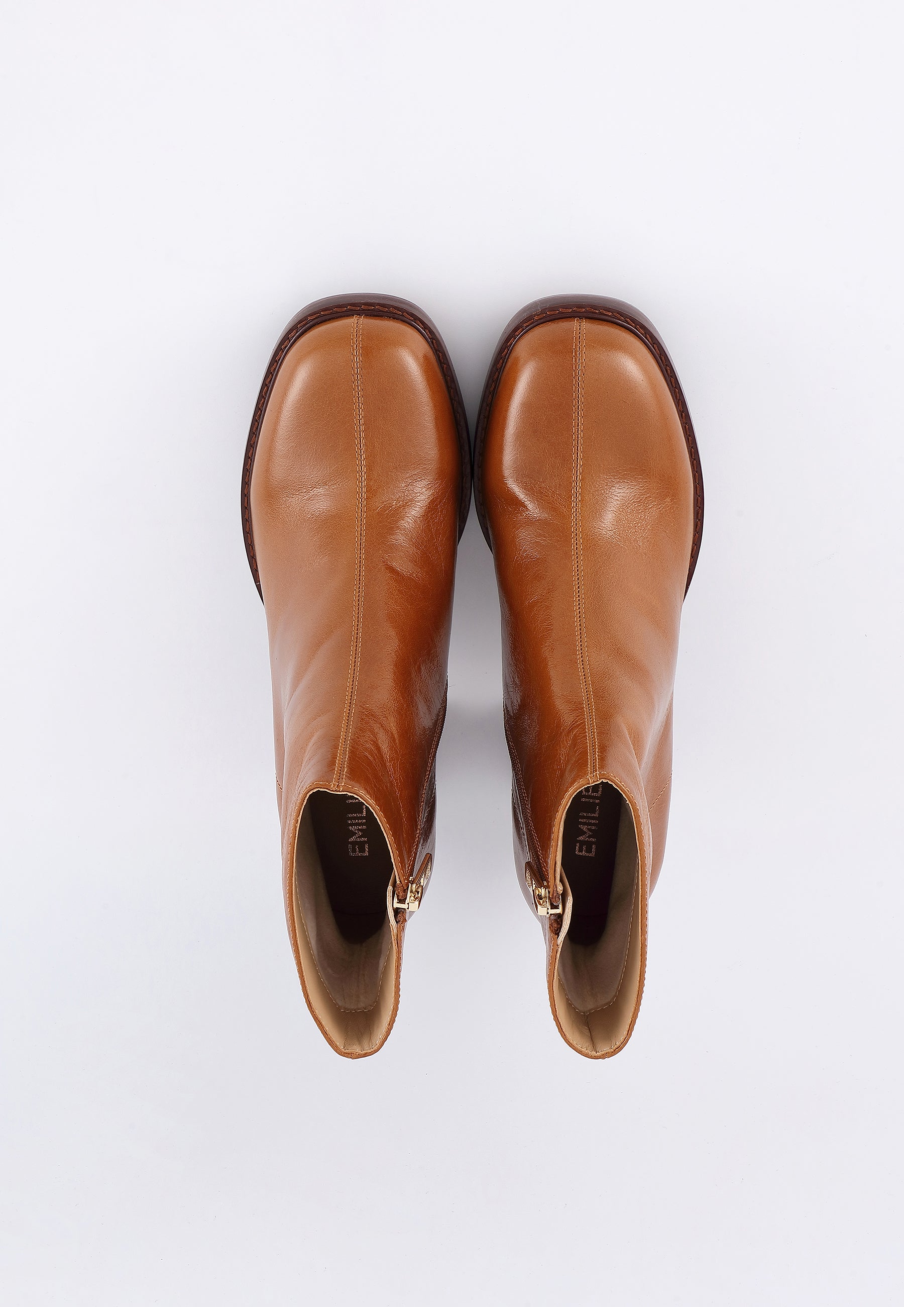 CLEA ANKLE BOOTS - COGNAC
