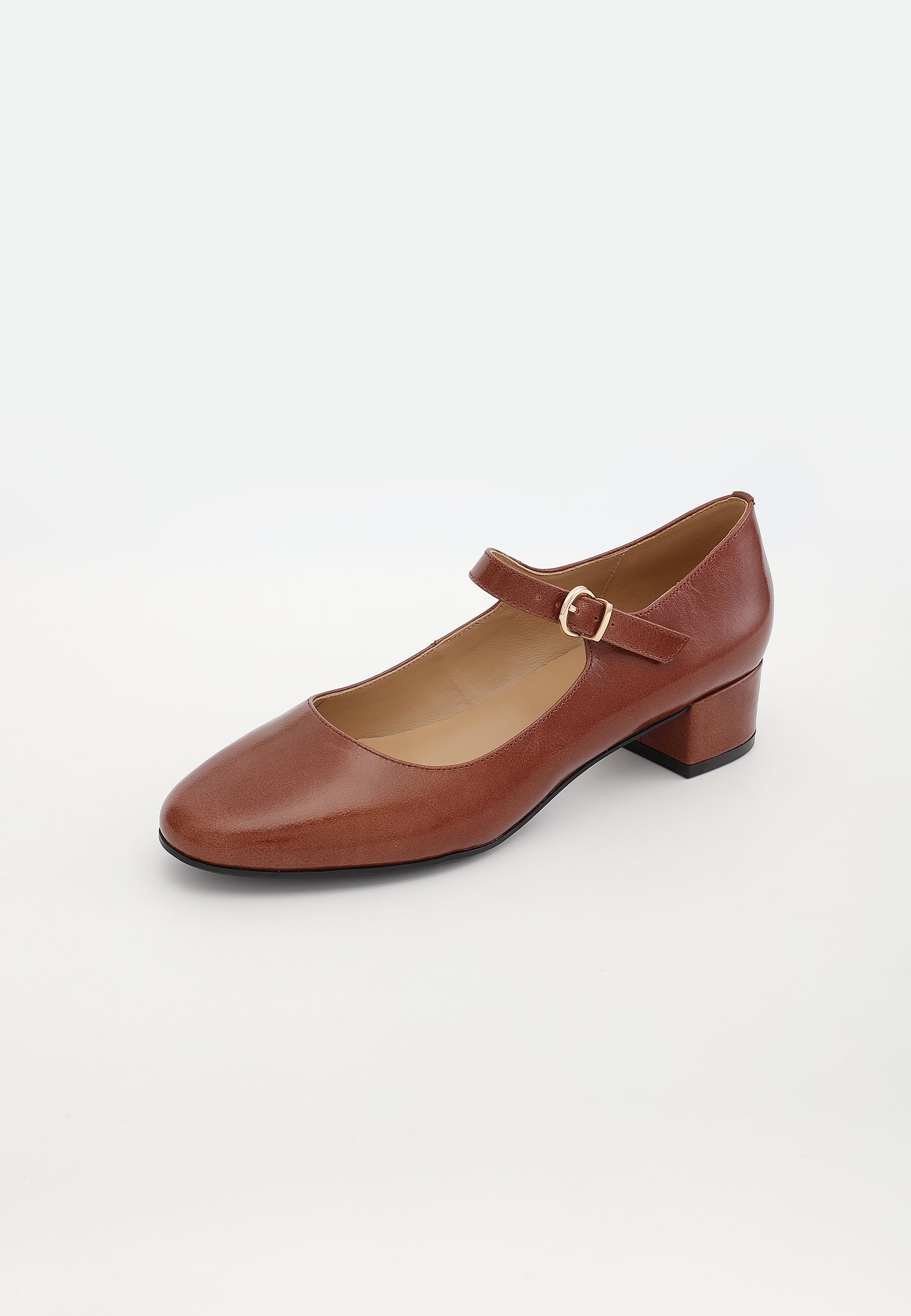 BALLERINES DORIE - COGNAC LISSE