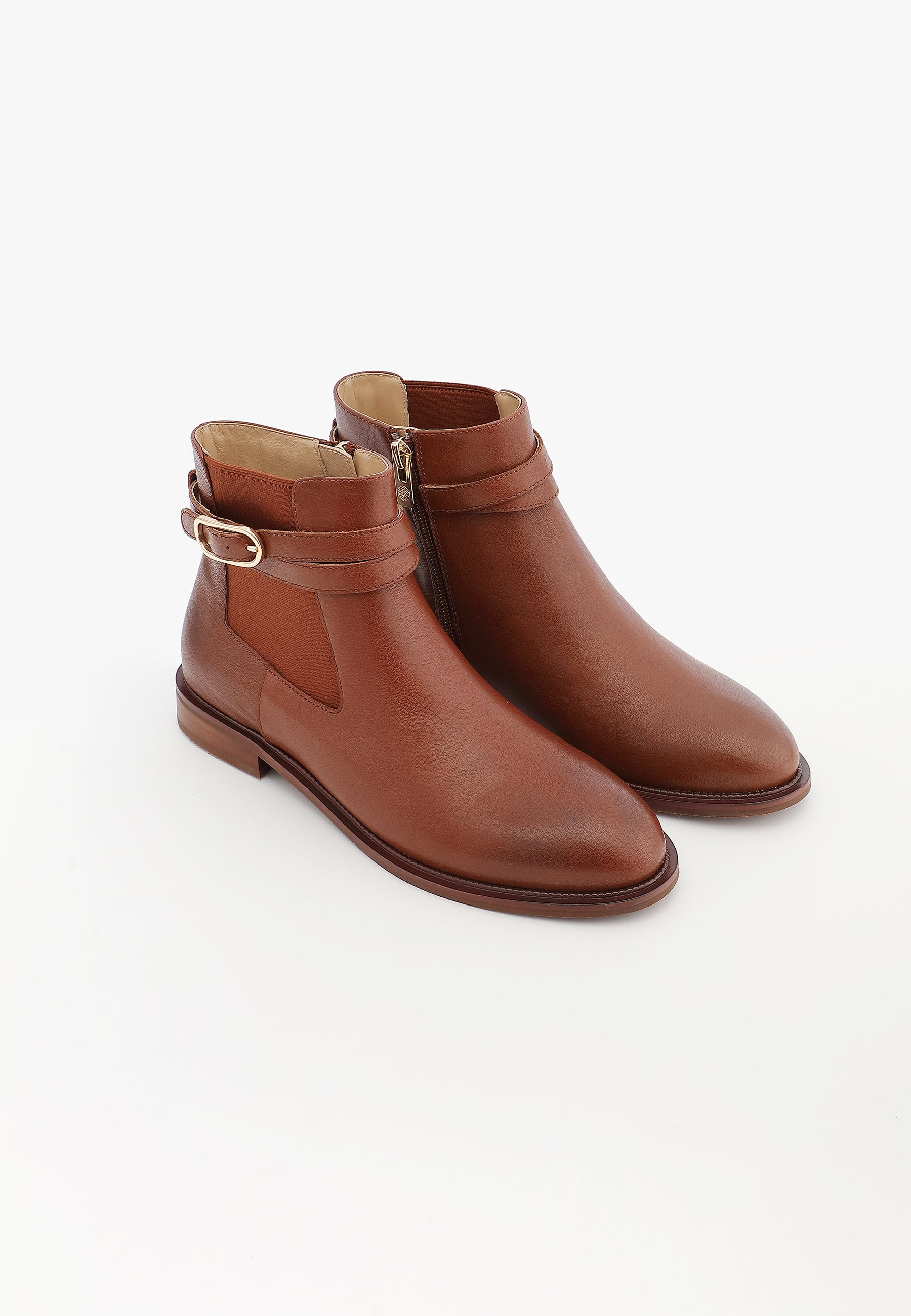 BOTTINES FREYA - COGNAC