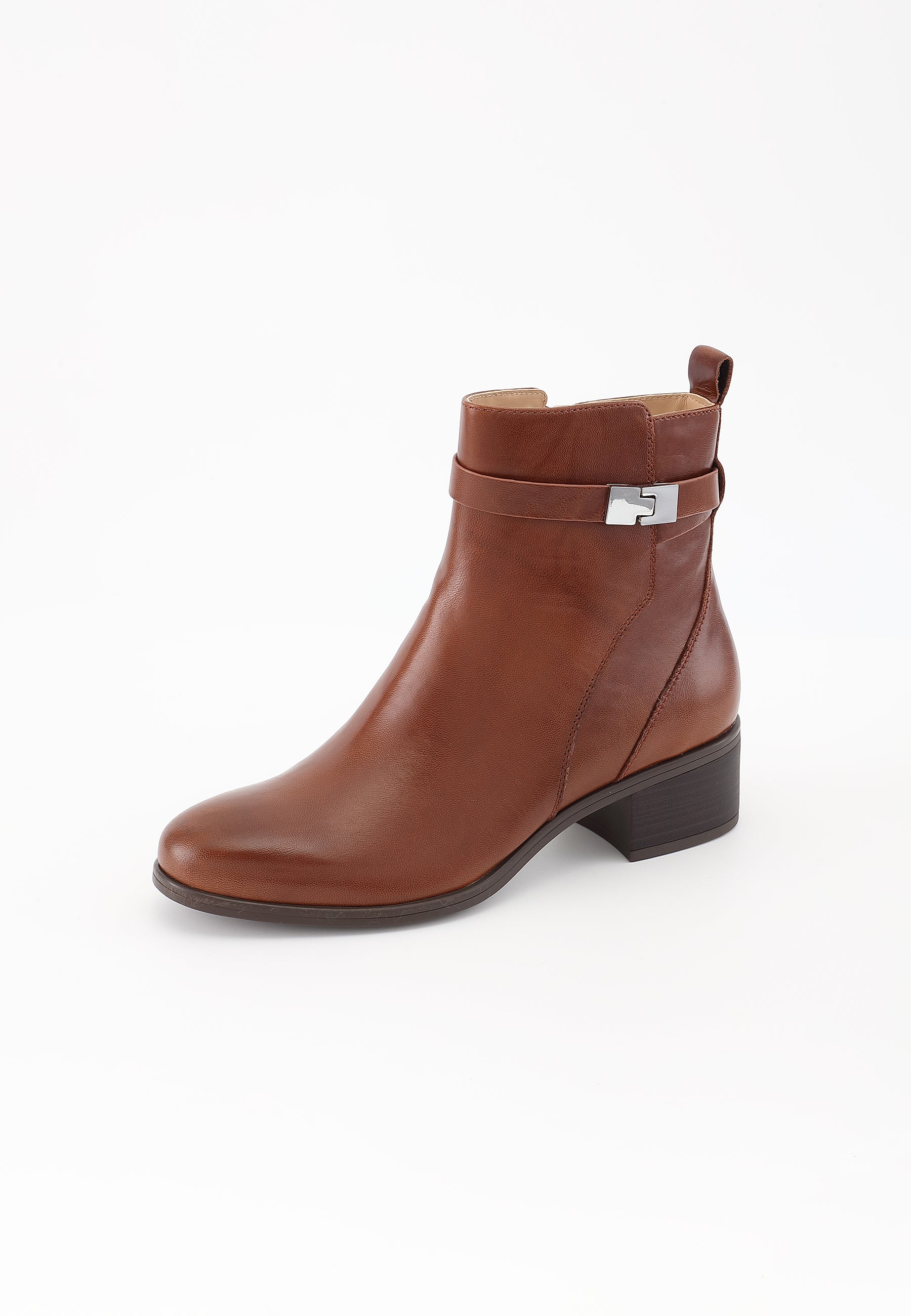 BOTTINES MARINE - MARRON