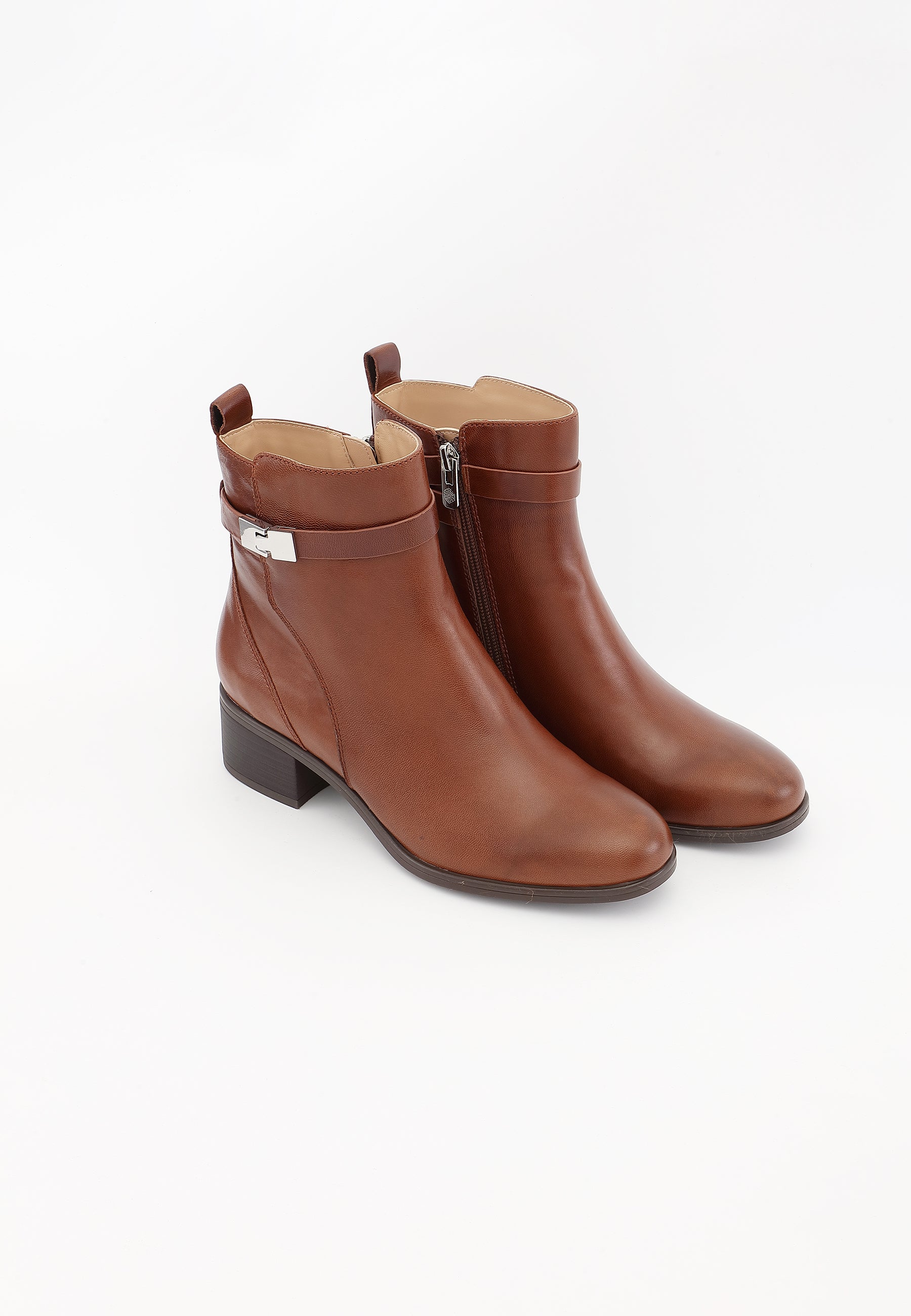 BOTTINES MARINE - MARRON