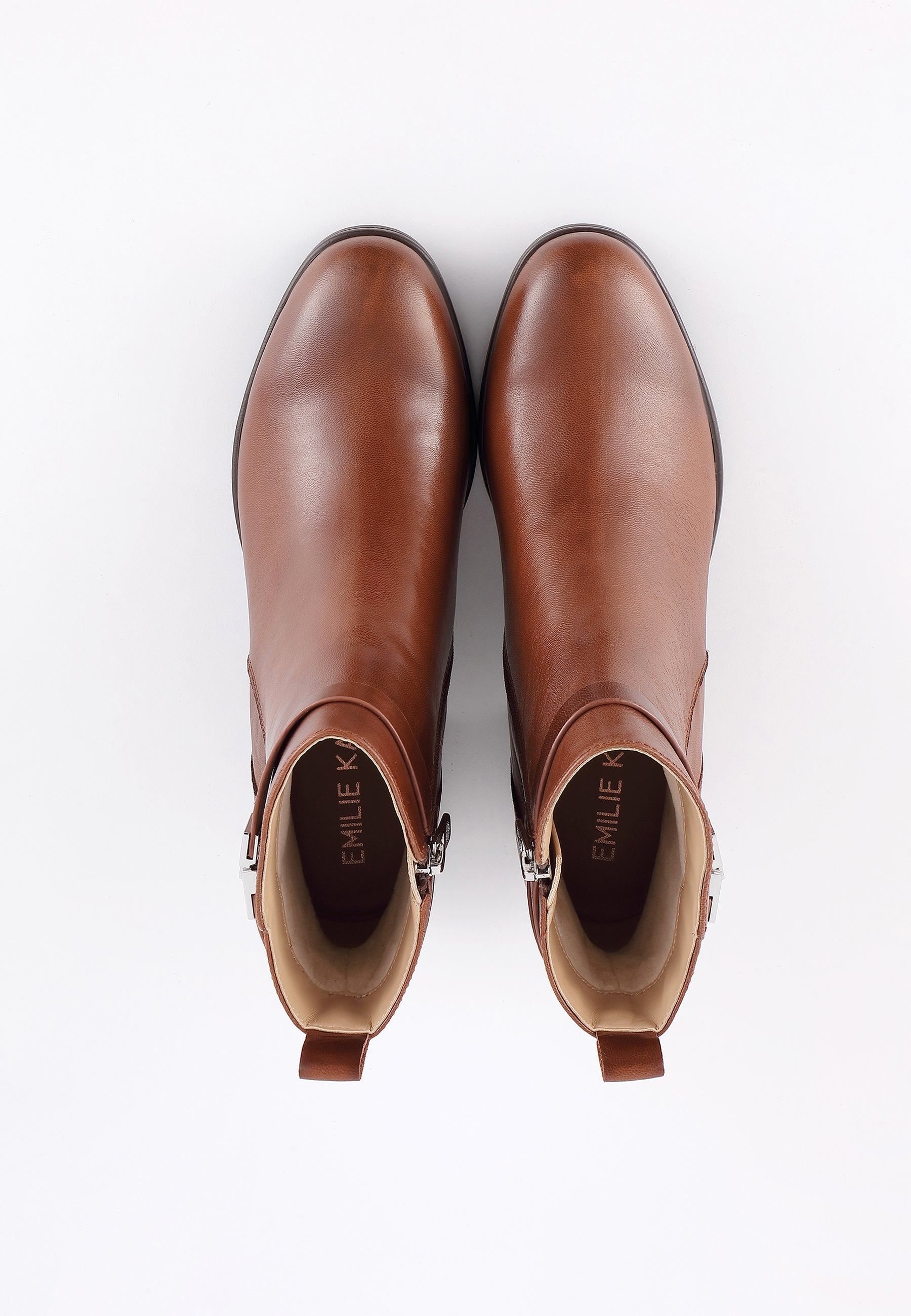 BOTTINES MARINE - MARRON