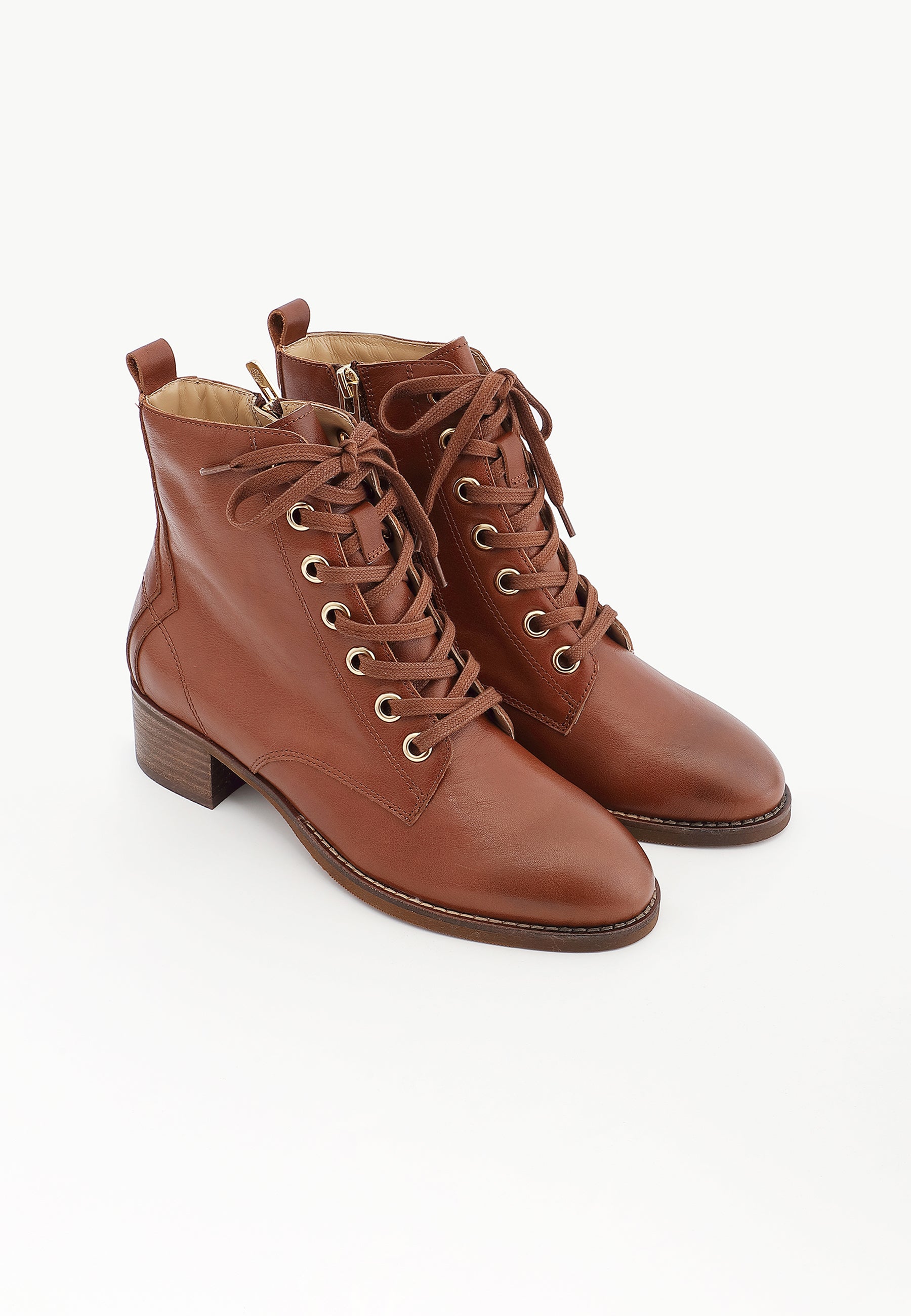 BOTTINES MICKAELLE - COGNAC