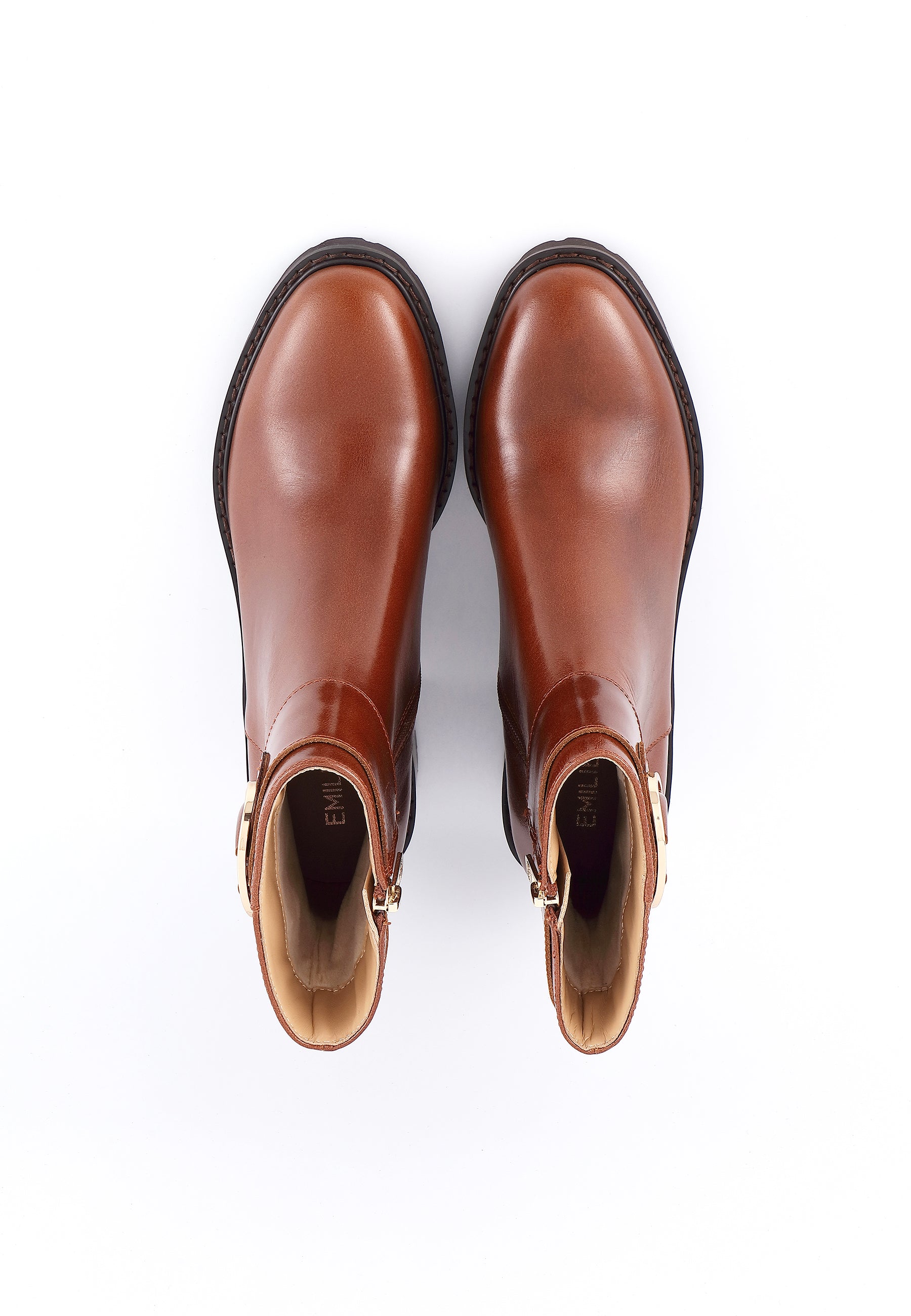 BOTTINES QUINN - COGNAC