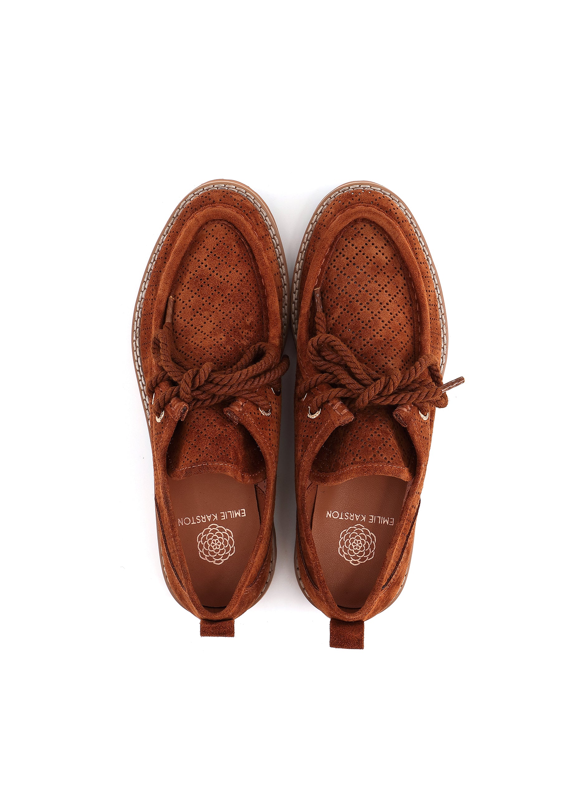 ALPINA - Derbies en Cuir Marron/Cognac
