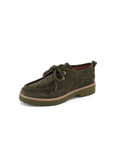 ALPINA - Derbies en cuir kaki