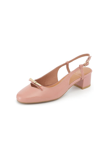 ANTHEA - Escarpins en Cuir Verni Rose Poudré