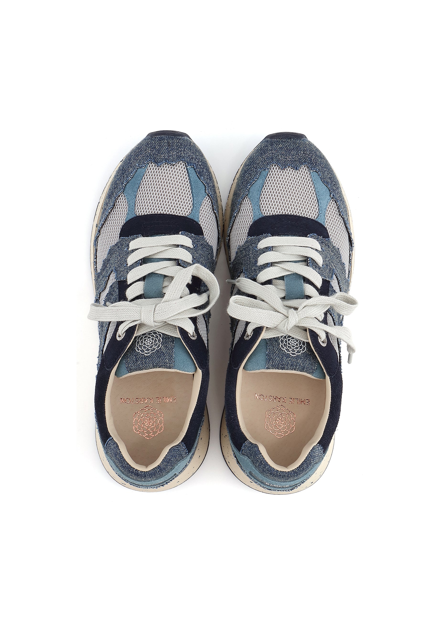 ASTRA - Baskets Urbaines à Plateforme Bleu/Jean