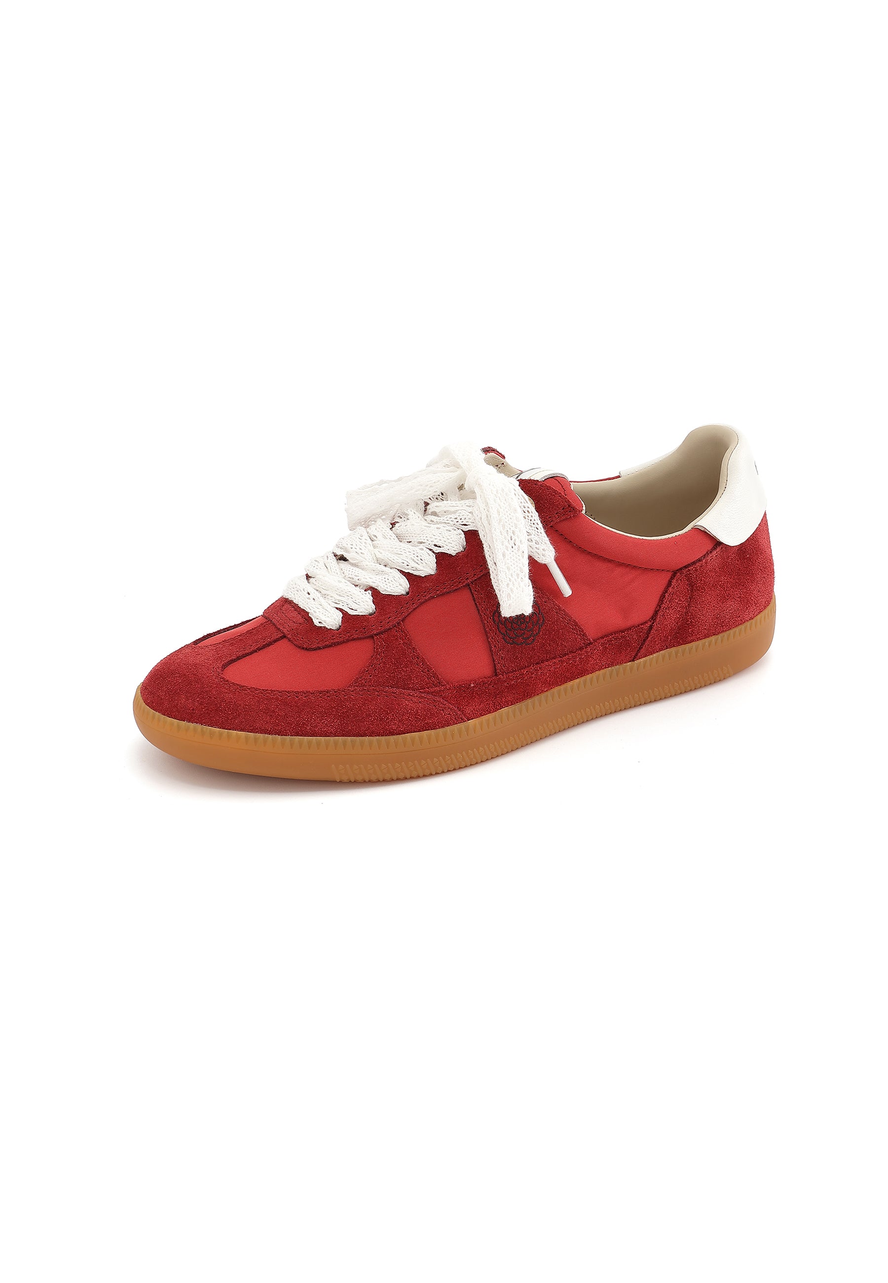 CHERRY - Baskets en cuir Bordeaux/Rouge