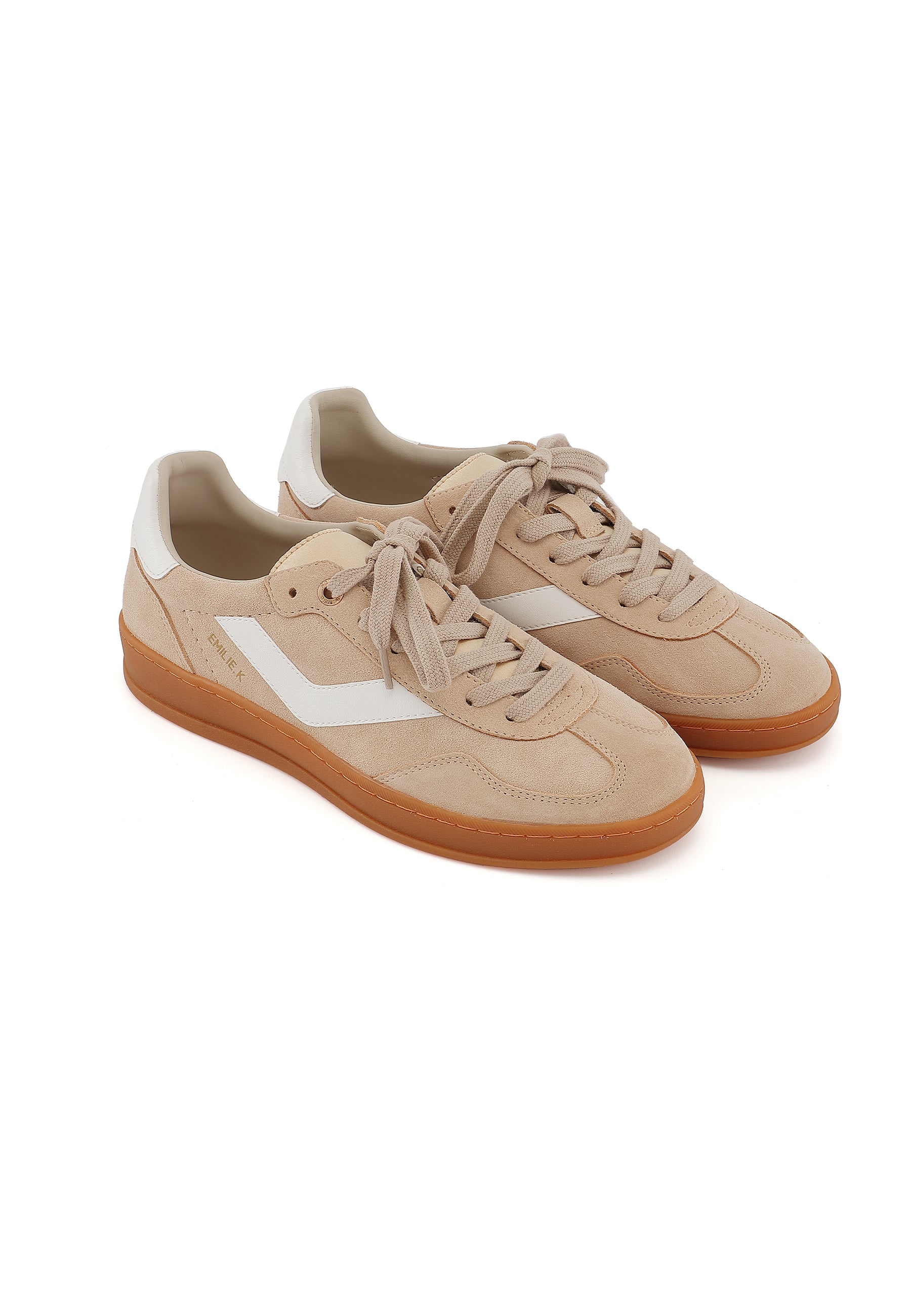 ELVA - Basket en cuir Crème