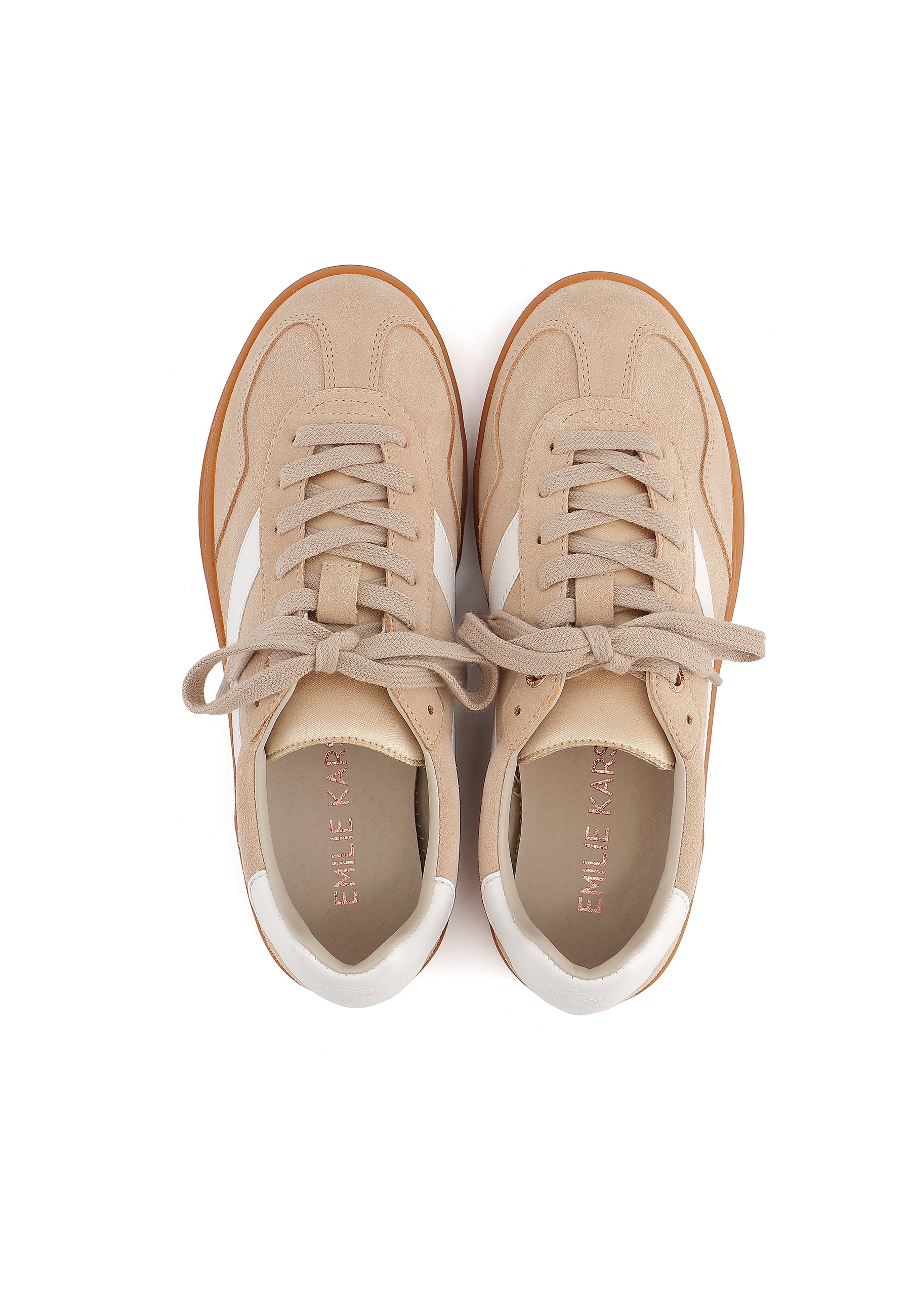 ELVA - Basket en cuir Crème