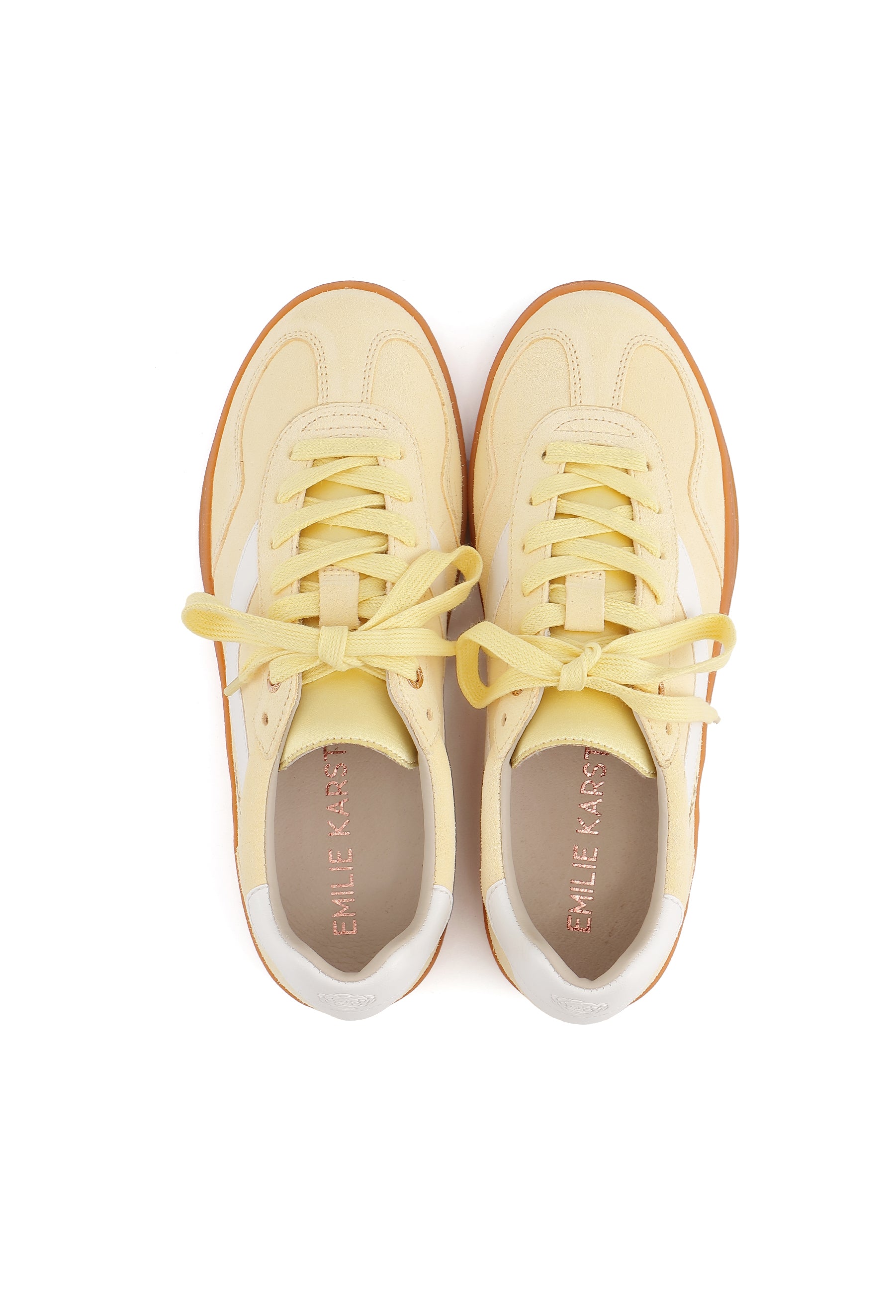 ELVA - Basket en cuir Jaune