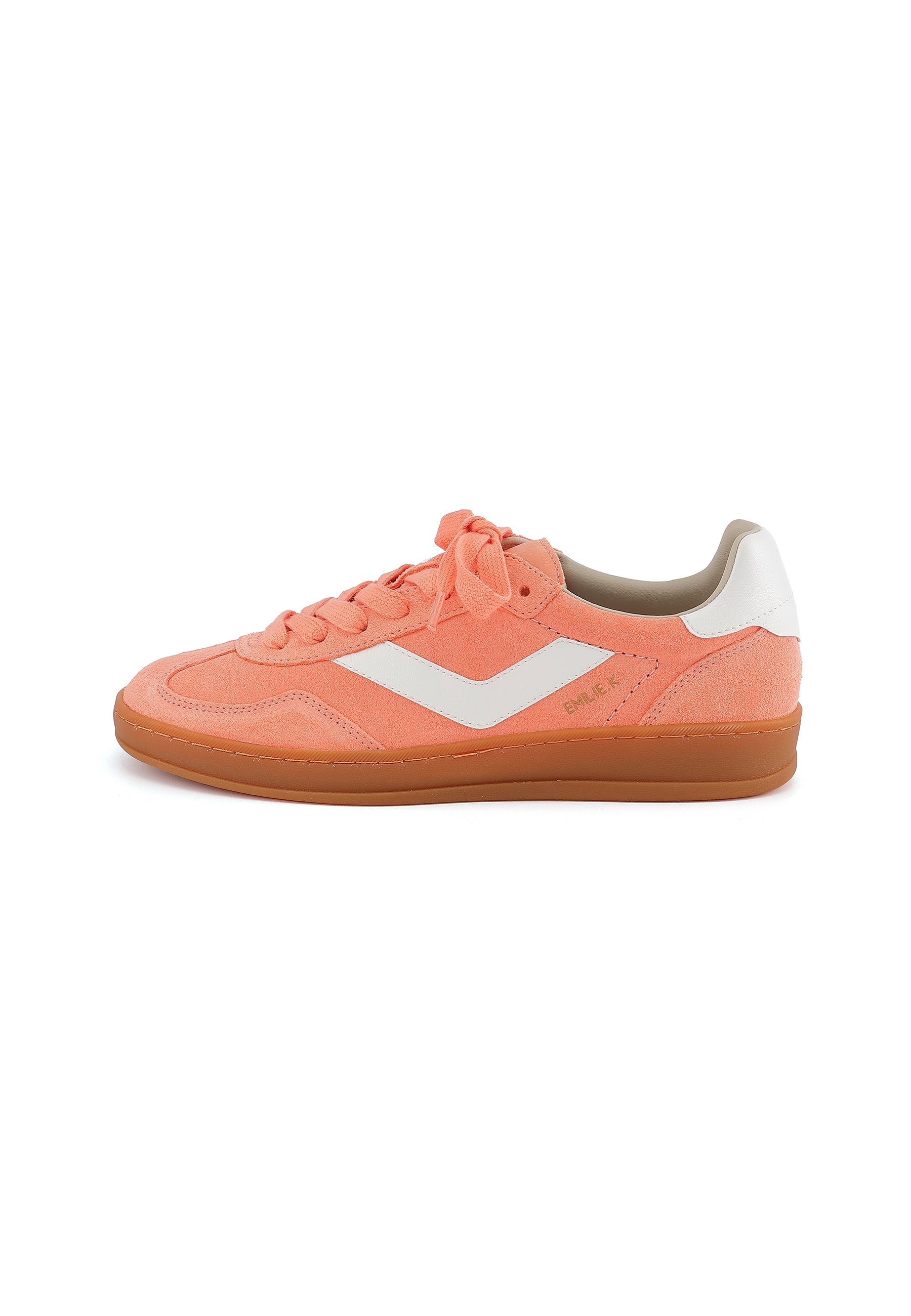 ELVA - Basket en cuir Orange