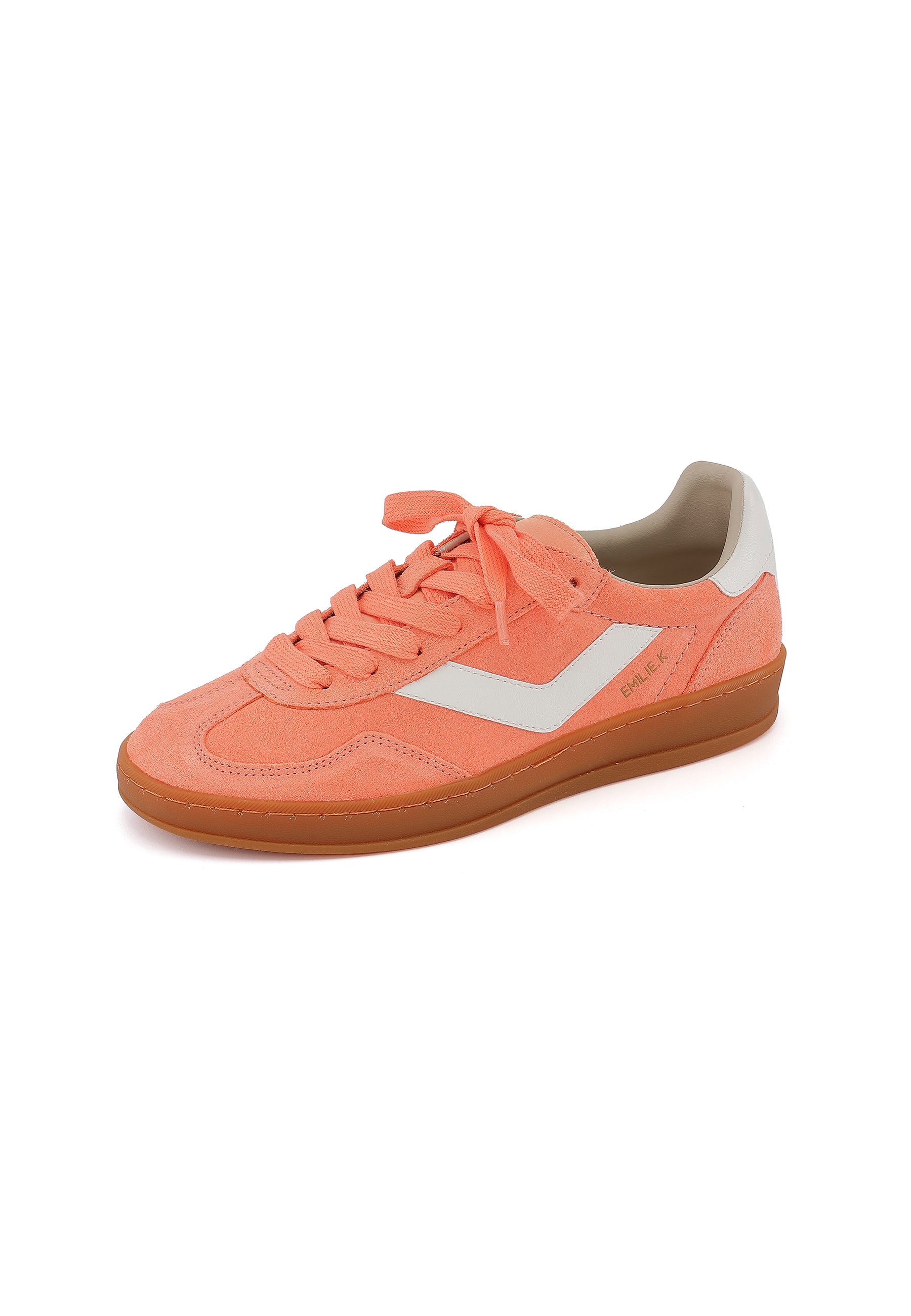 ELVA - Basket en cuir Orange