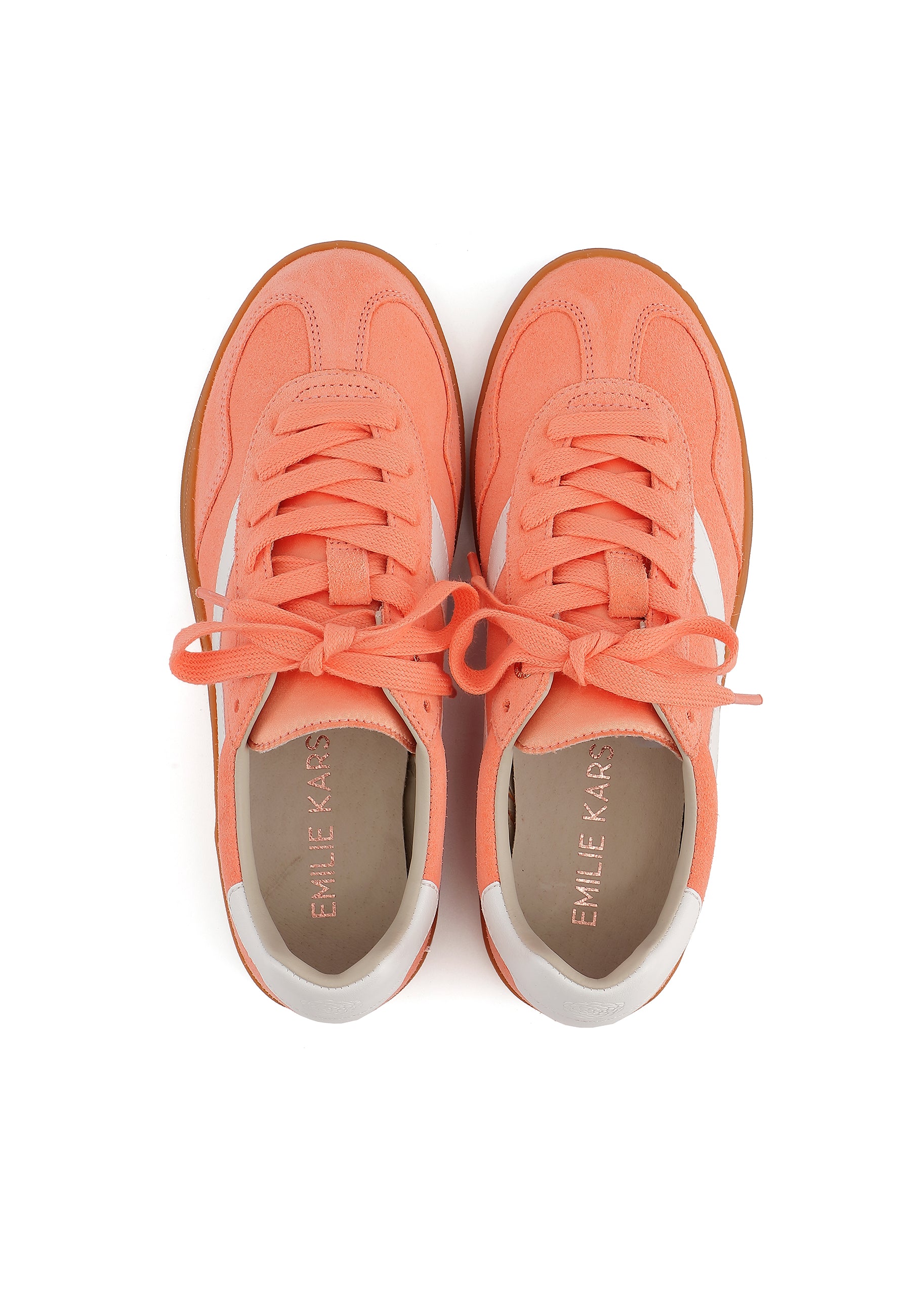 ELVA - Basket en cuir Orange