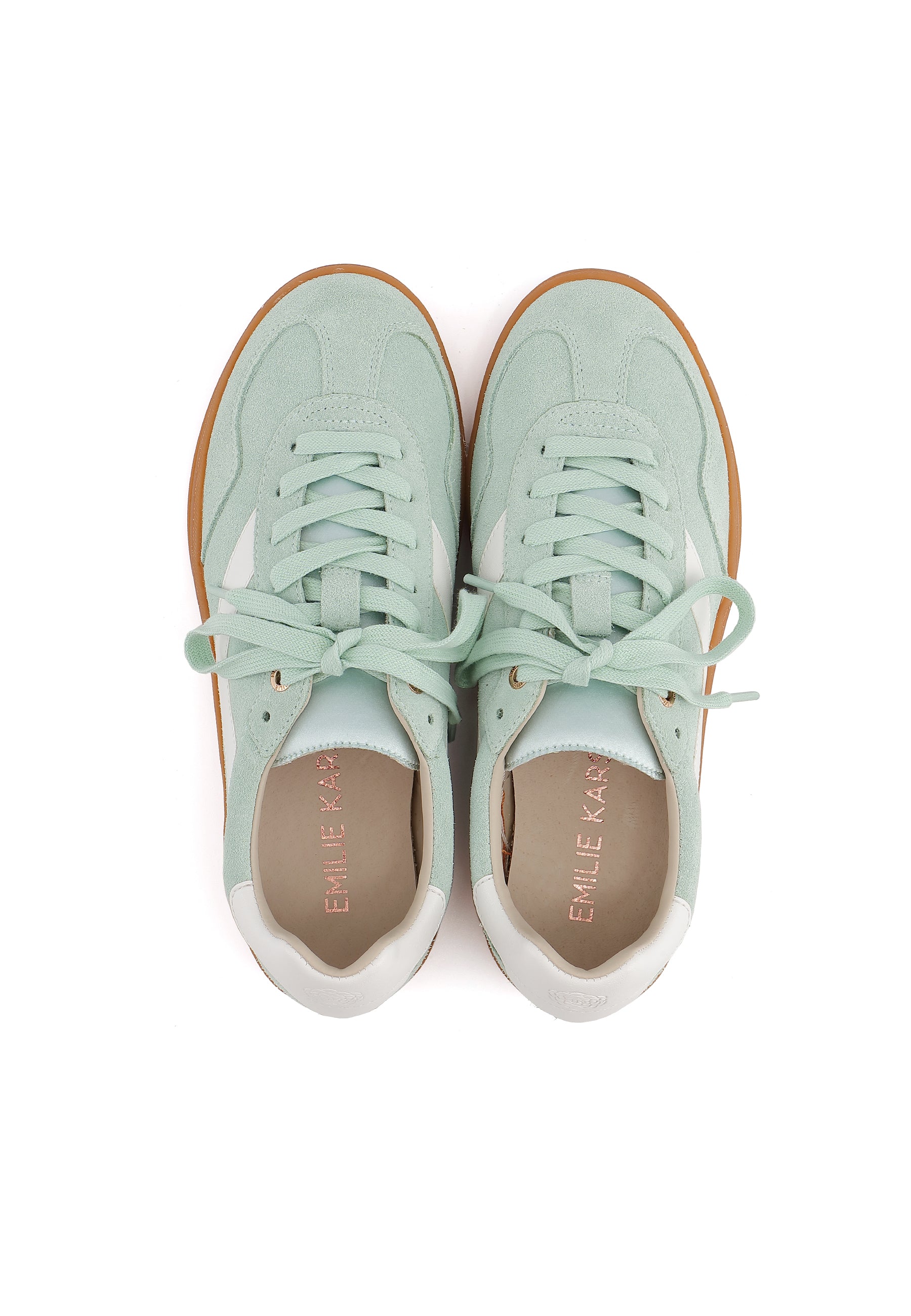 ELVA - Basket en cuir Vert