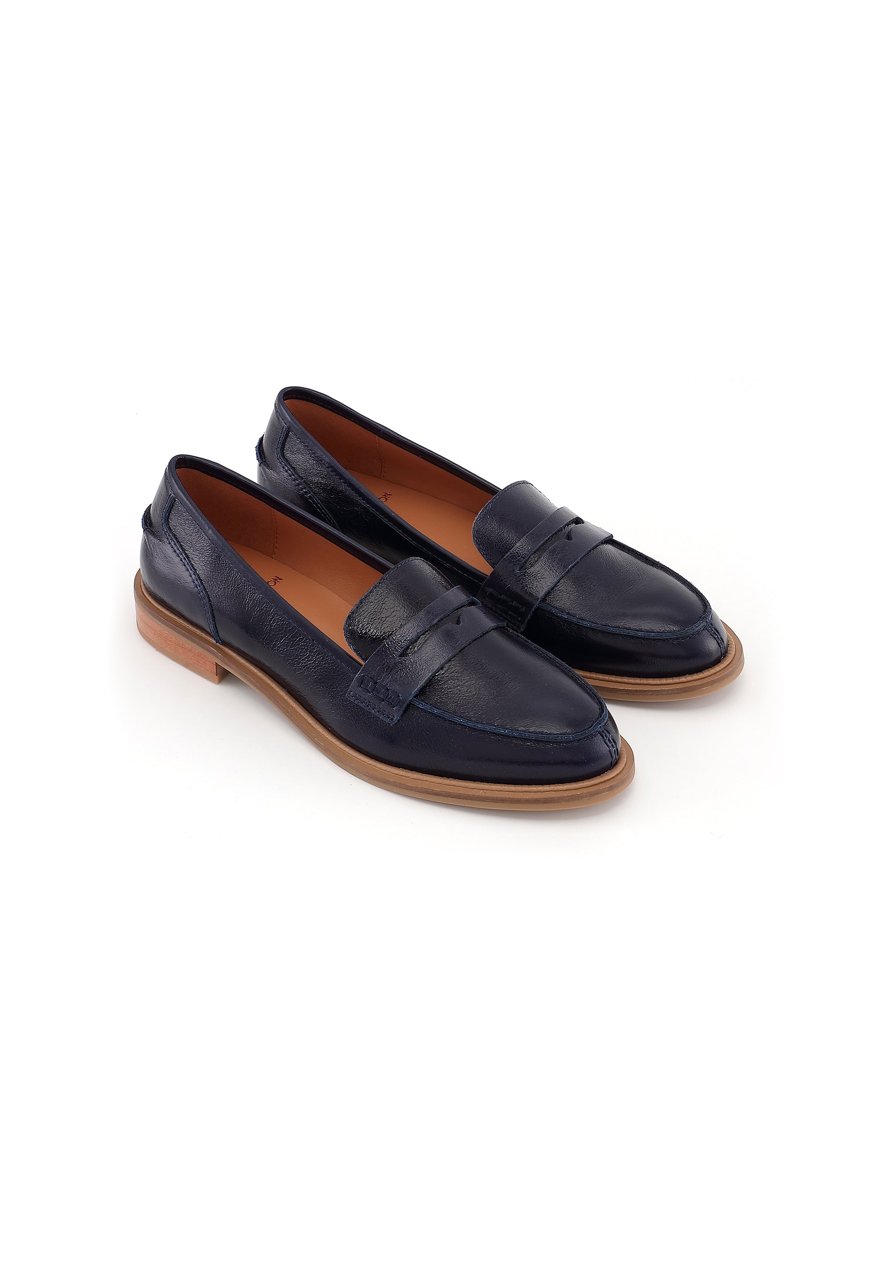 IXIA - Mocassins en cuir Marine