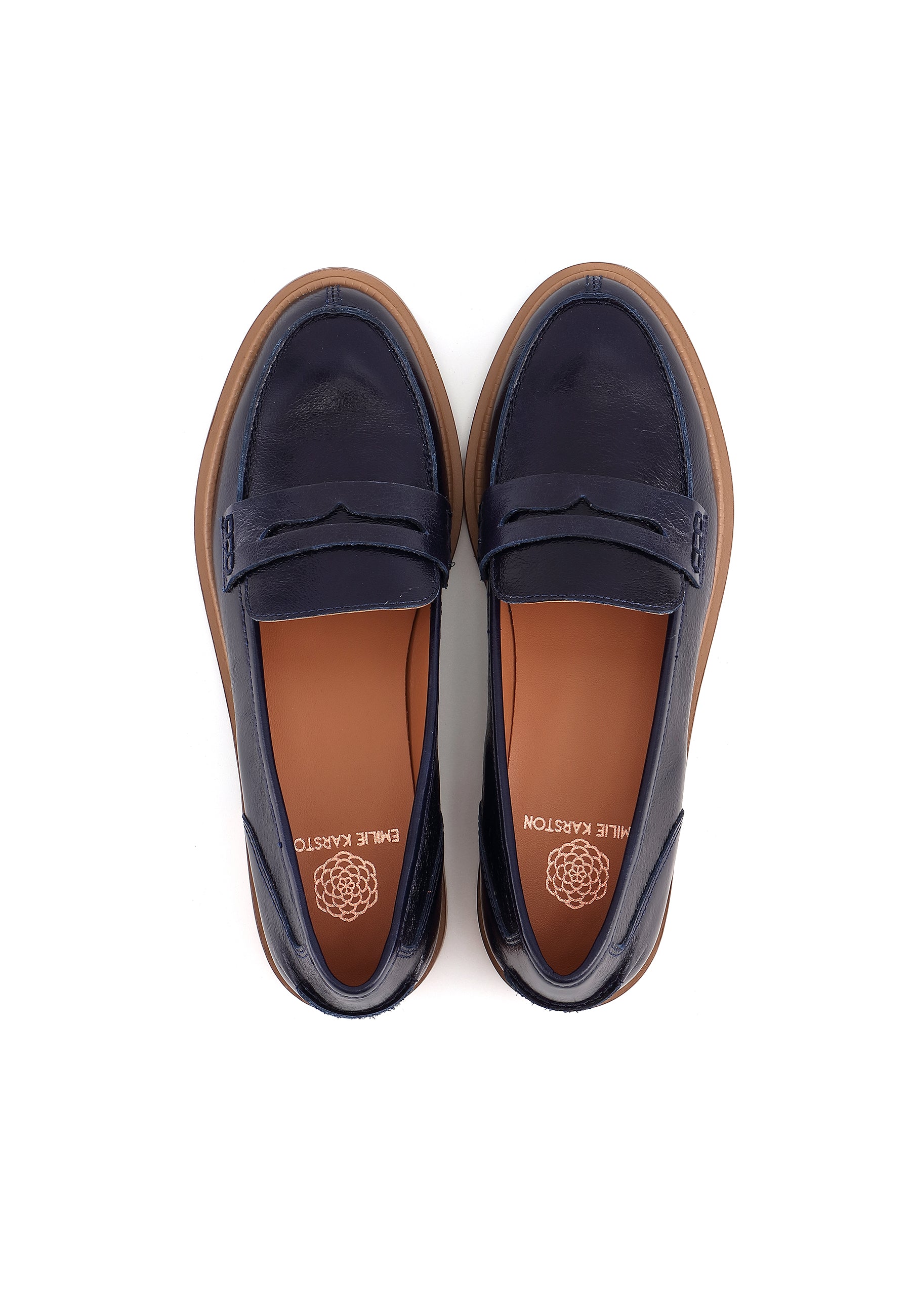 IXIA - Mocassins en cuir Marine