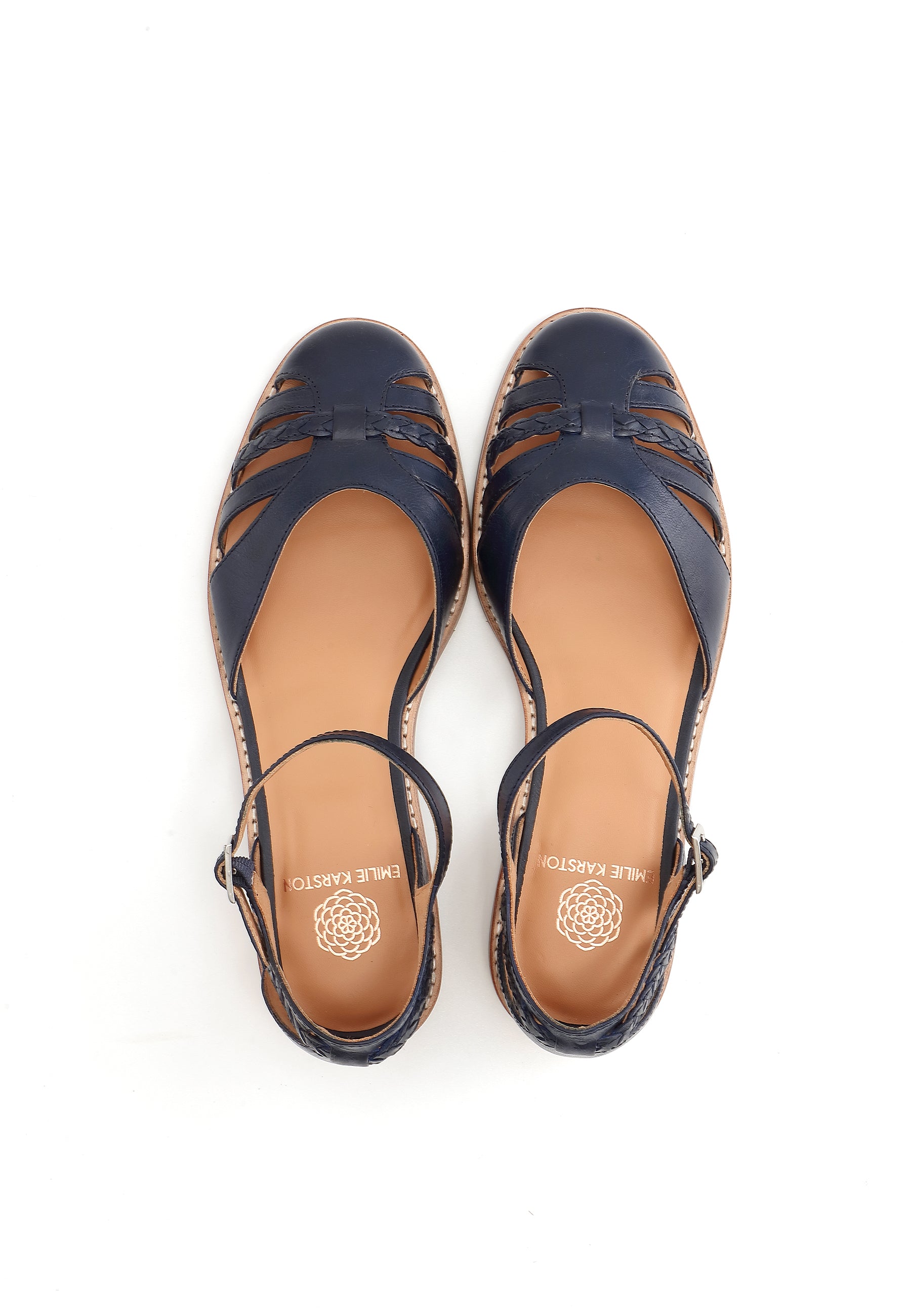 JINETTE - Sandales en cuir Marine