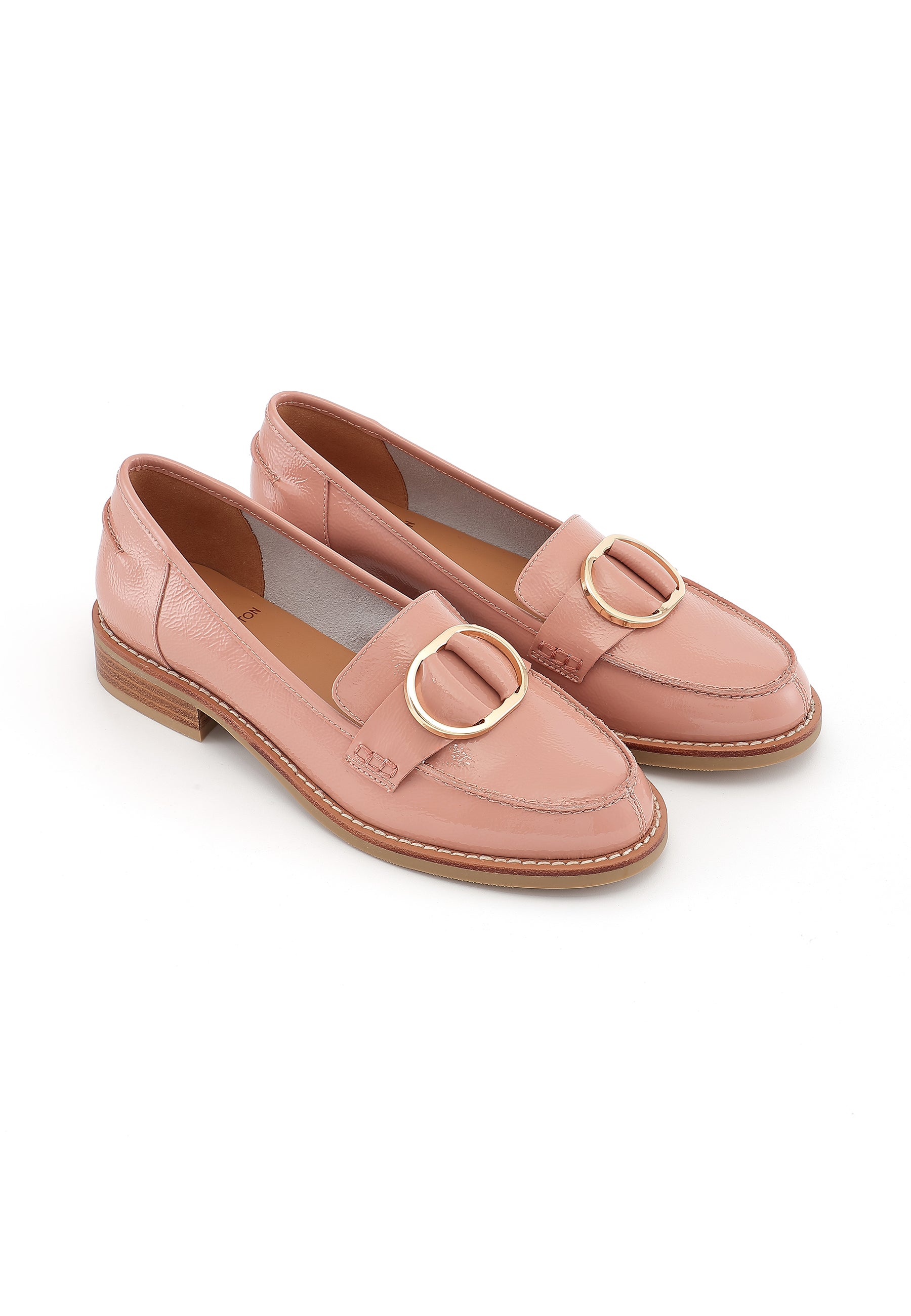 NORA - Mocassins en cuir Rose