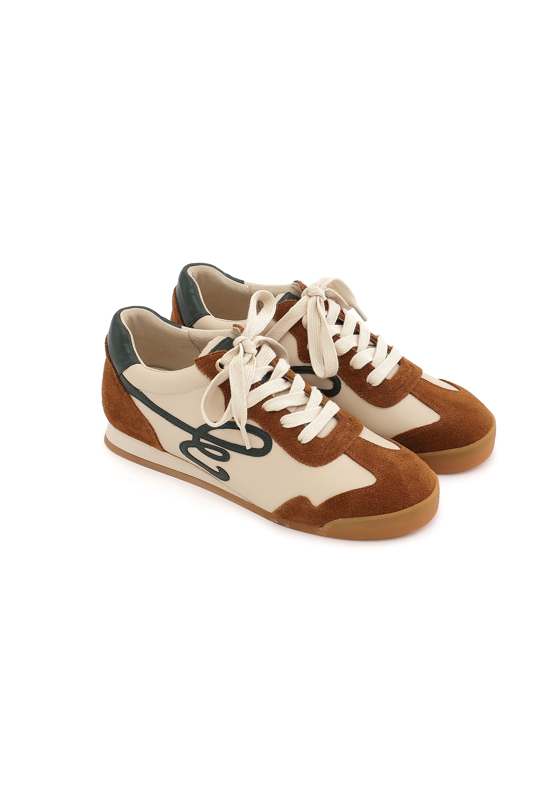 RAFAELLE - Baskets en cuir Camel