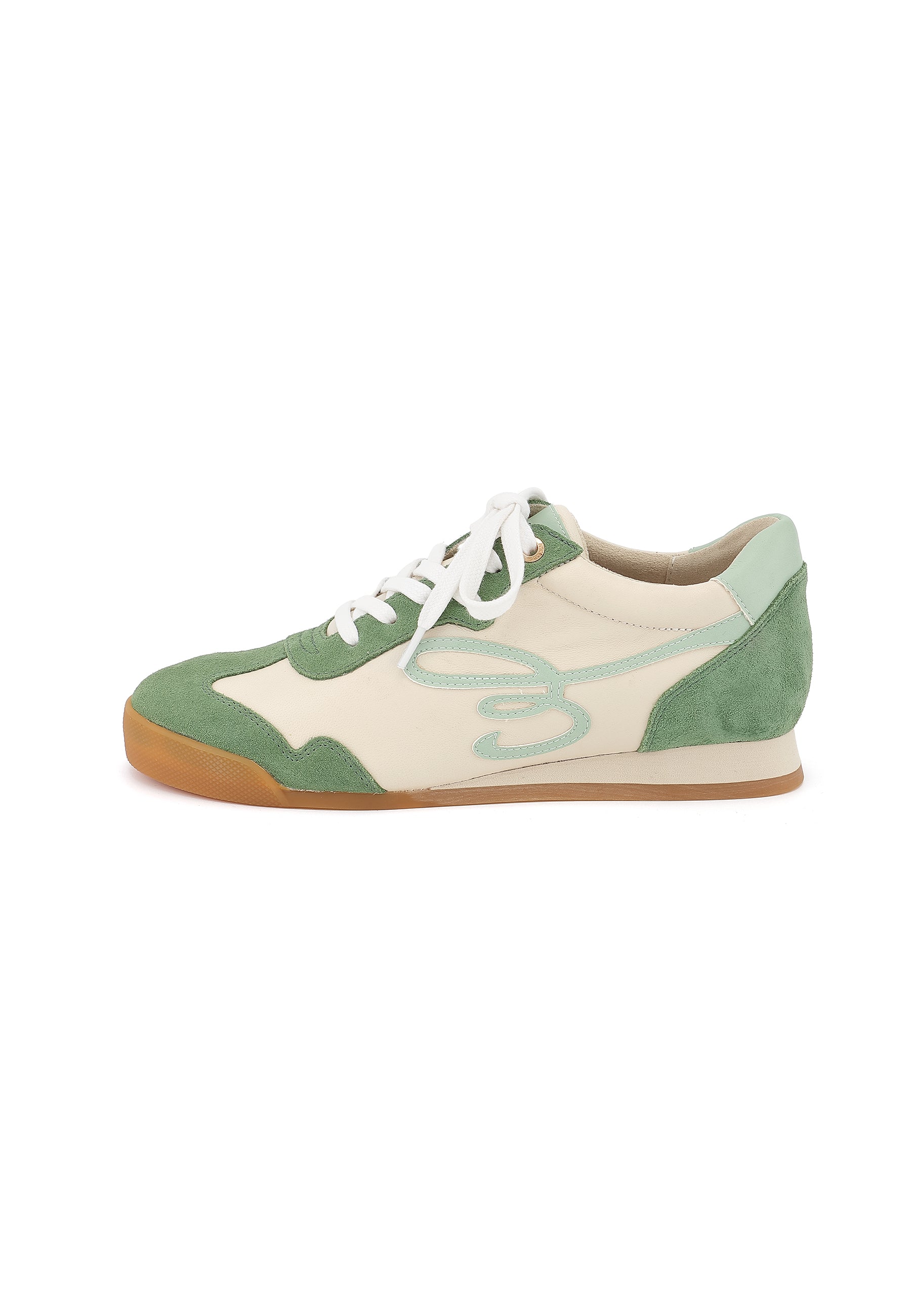 RAFAELLE - Baskets en cuir Vert