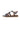 SABINE - Sandale Plate en Cuir Marine