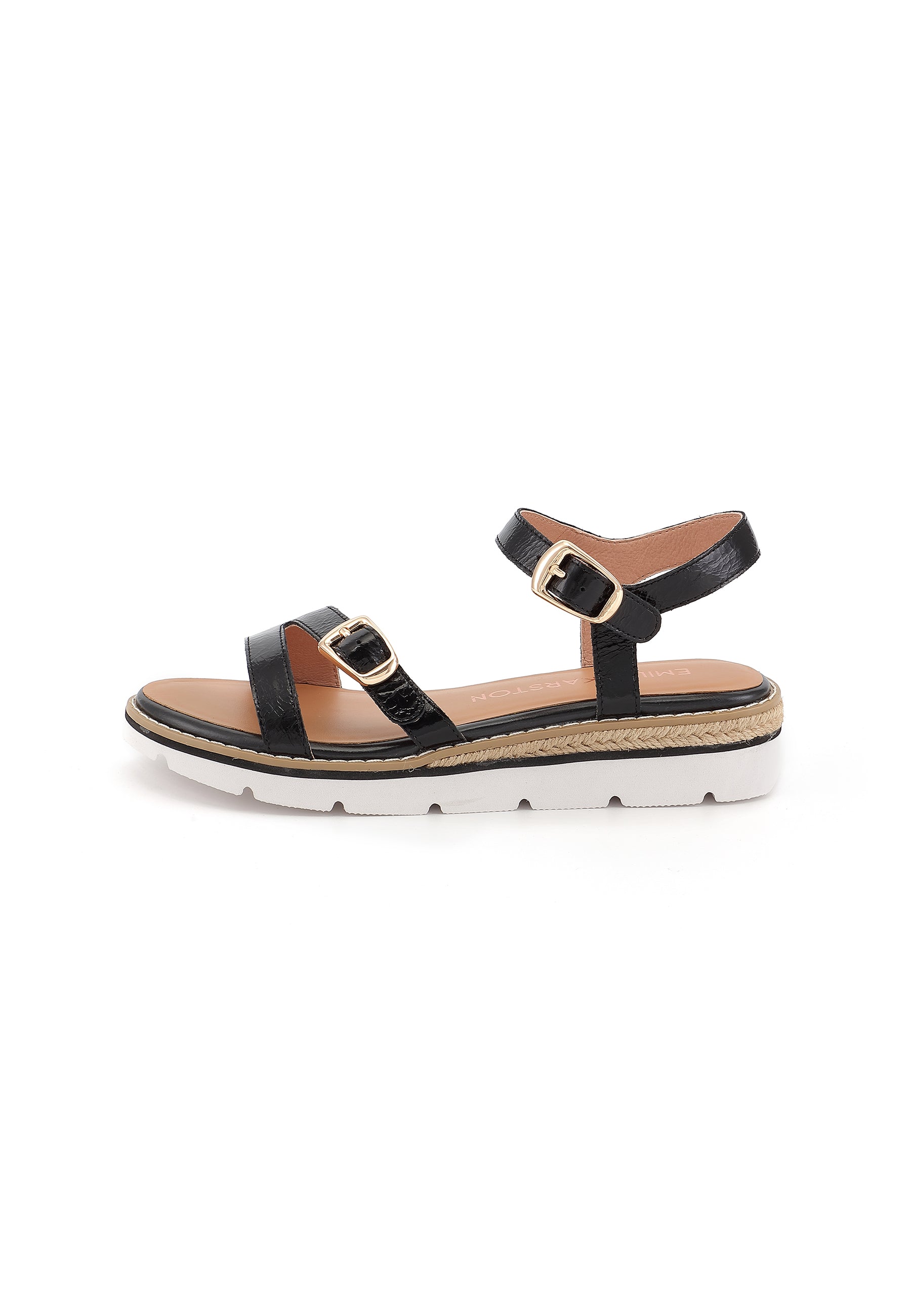 SIRA - Sandales Plateforme en Cuir Noir