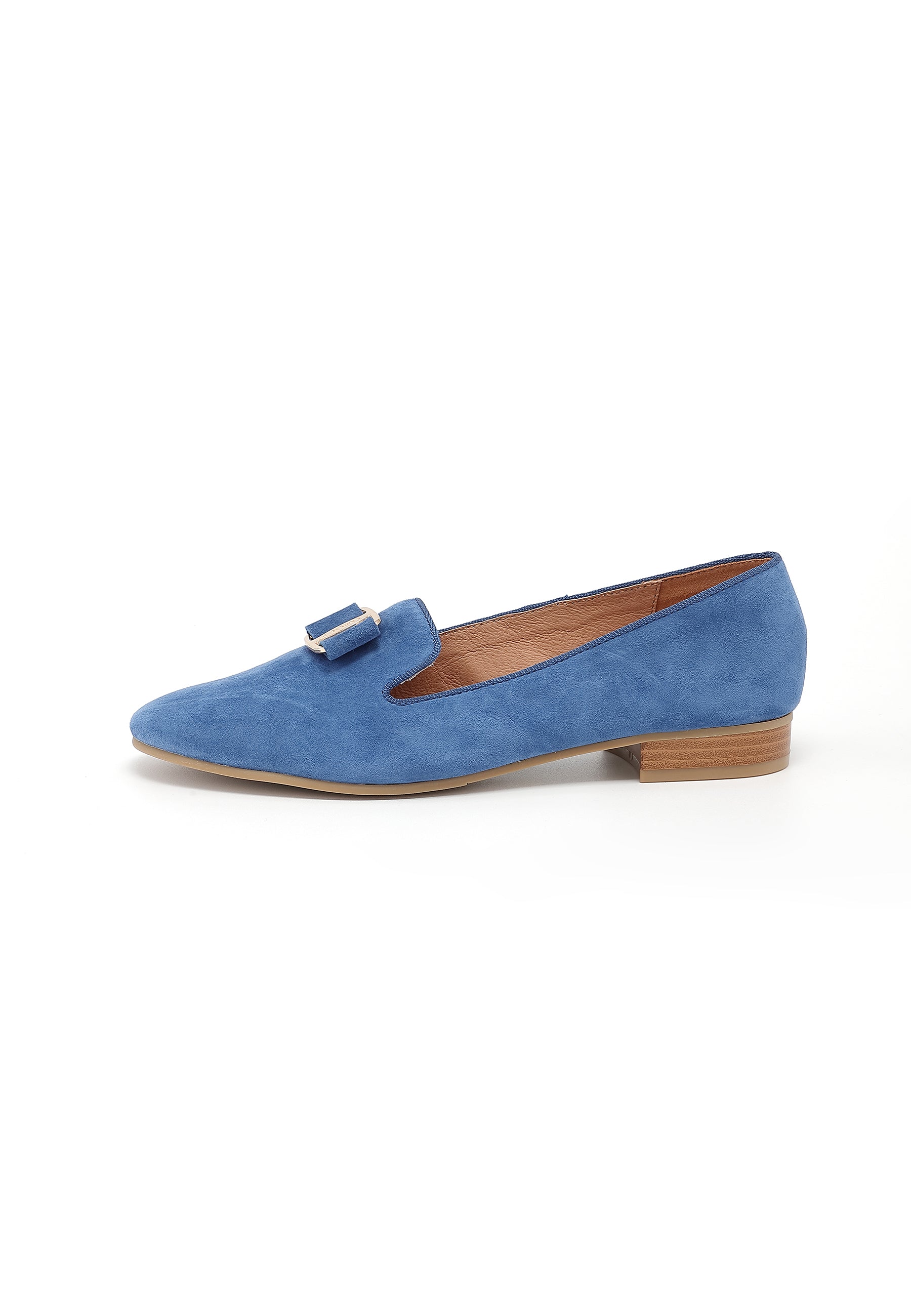 YUNI - Mocassins en cuir Bleu à boucle