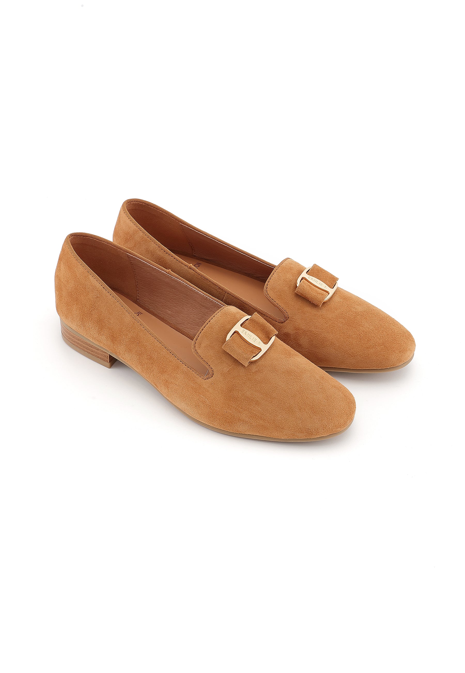 YUNI - Mocassins en cuir Camel à boucle