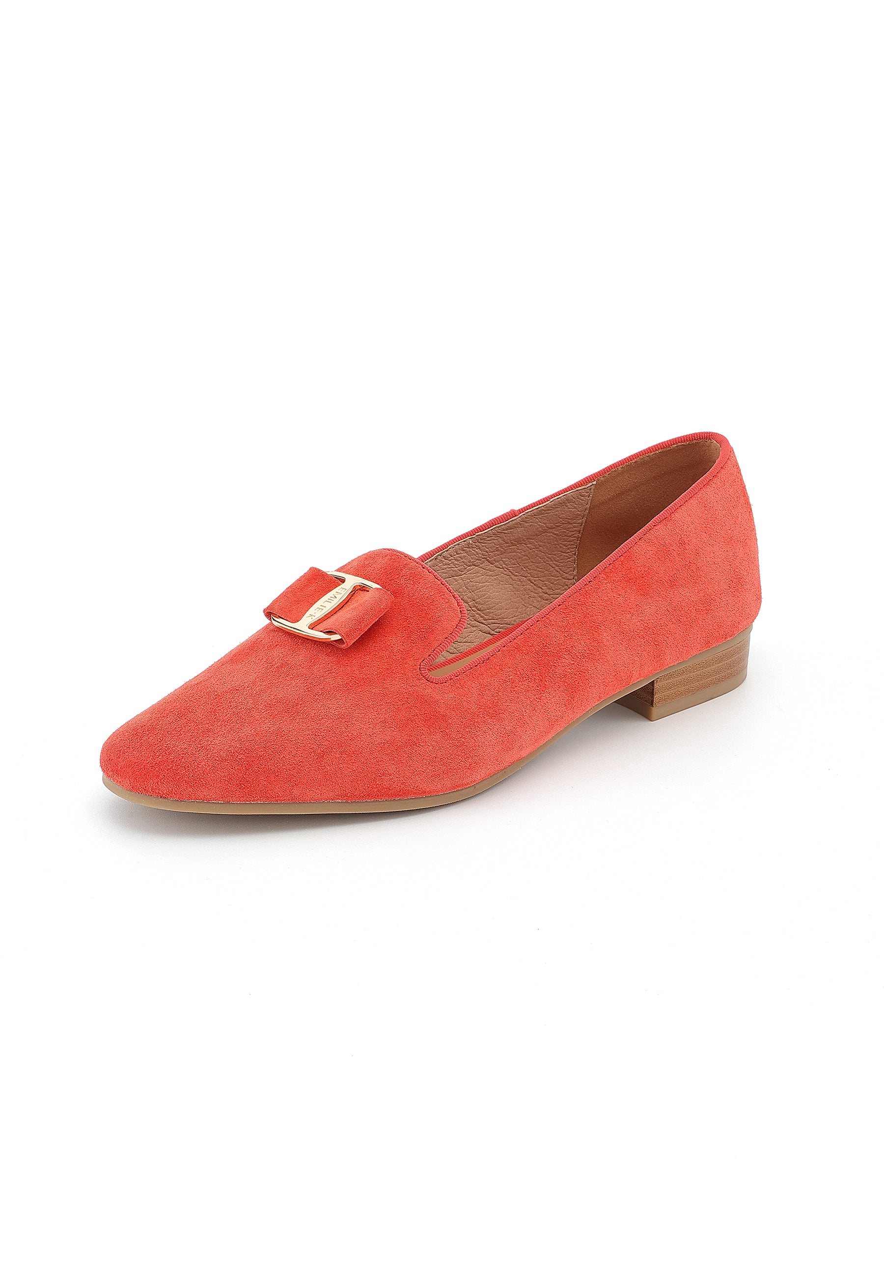 YUNI - Mocassins en cuir Corail à boucle