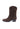 AJISAI - Bottines Santiags en Cuir Marron