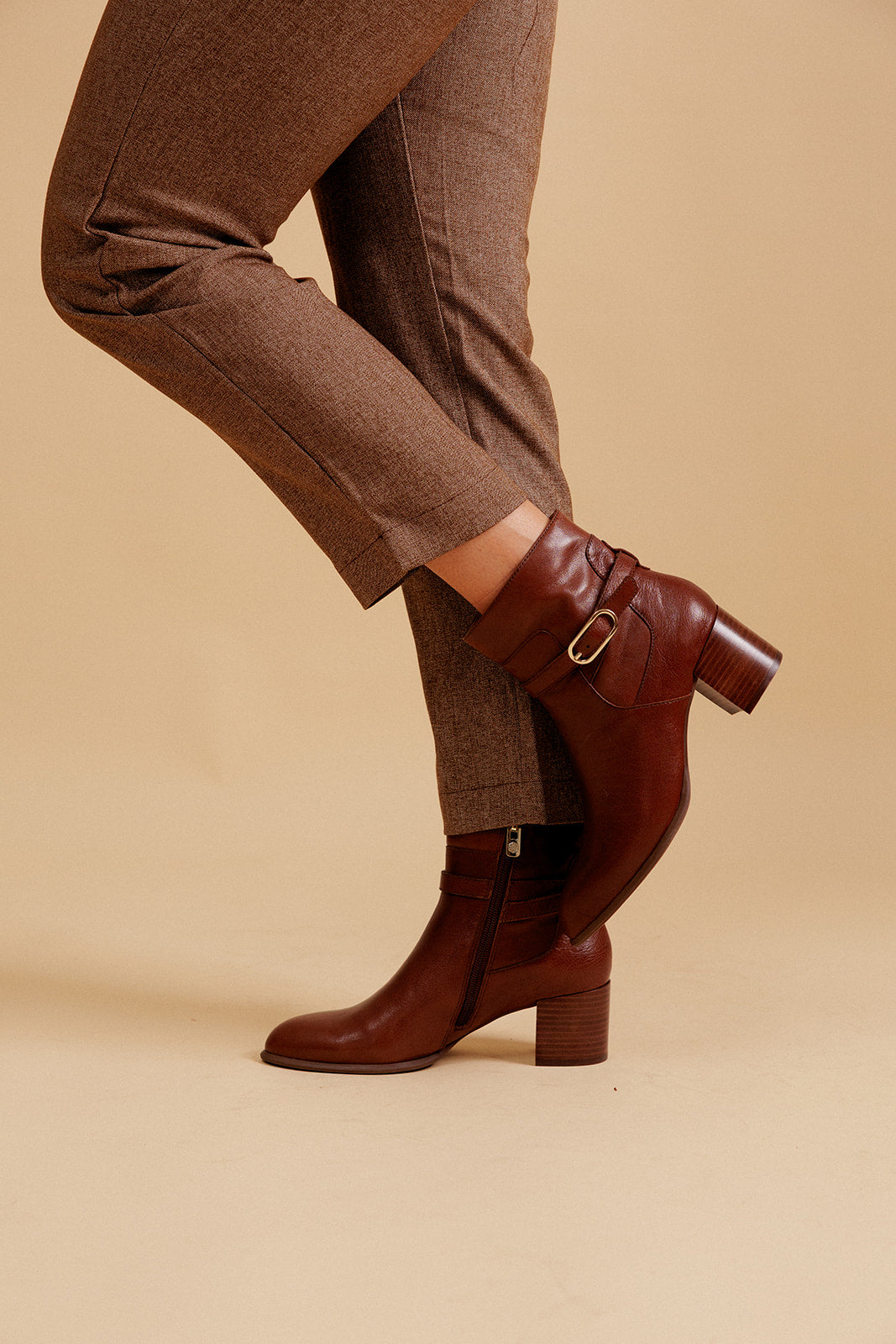 BOTTINES LINNEA - COGNAC
