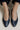 COOPER - Ballerines Élégantes en Cuir Décolleté V Marine