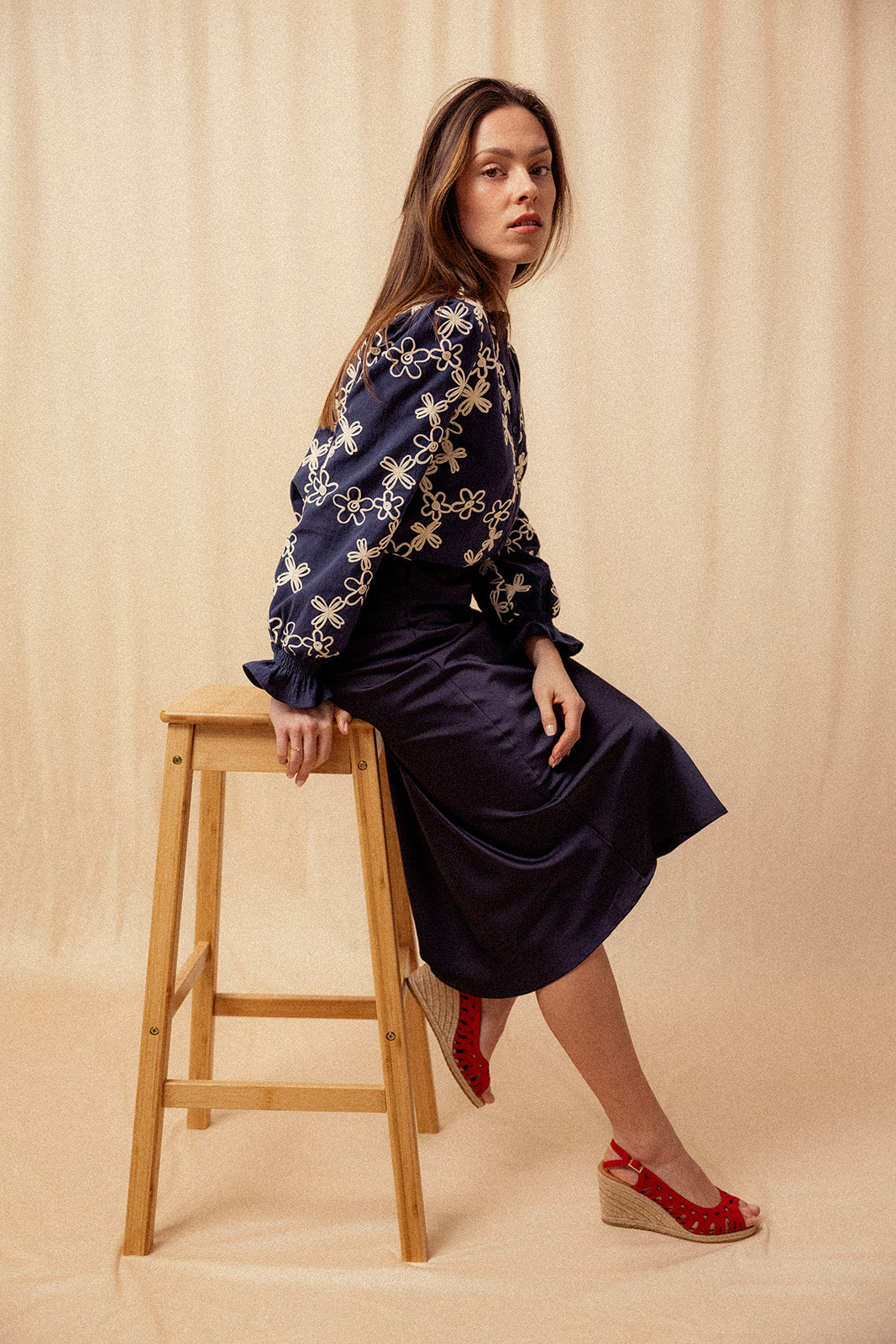 LEONTINE SKIRT - NAVY