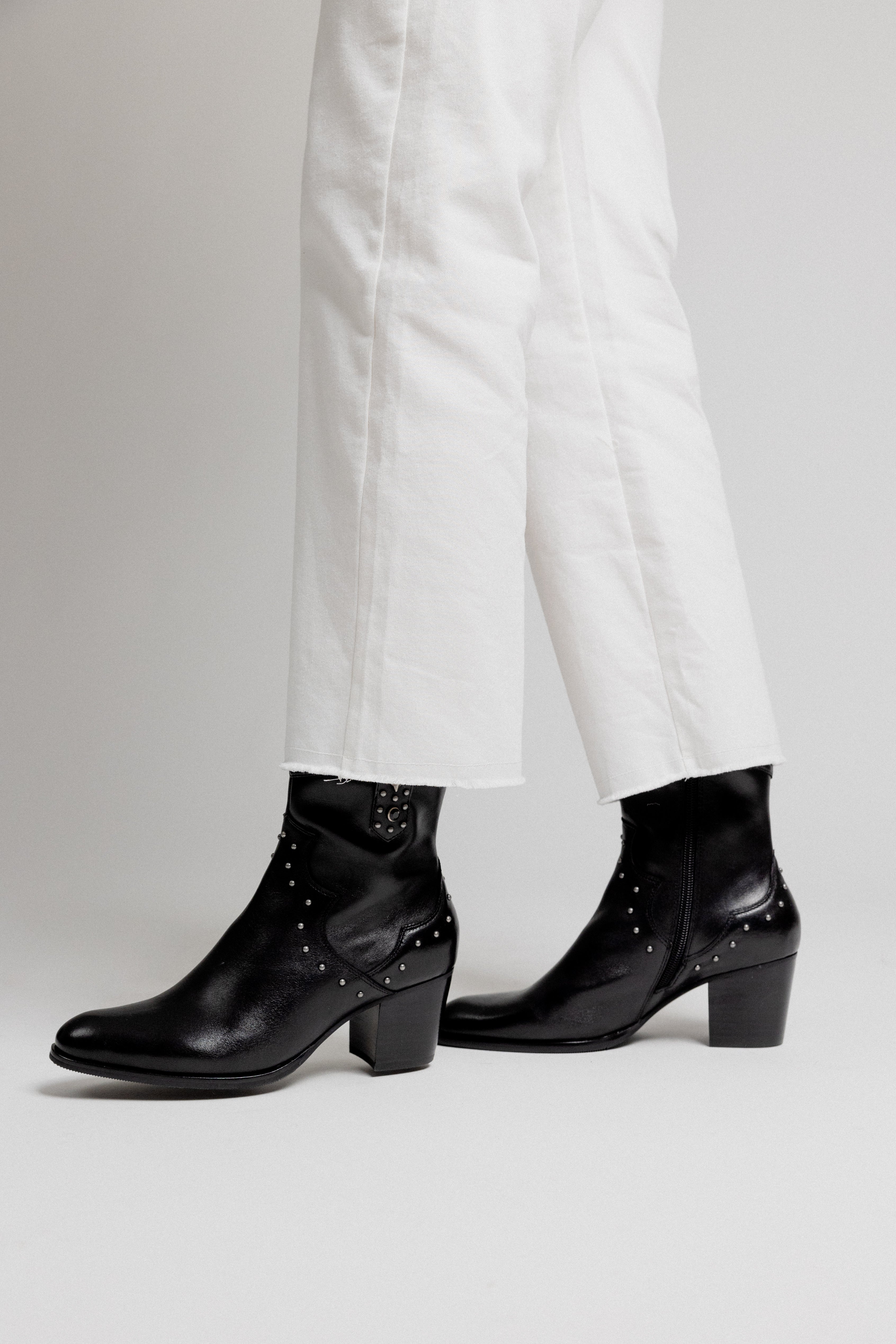 BOTTINES ARMOISE - NOIR LISSE
