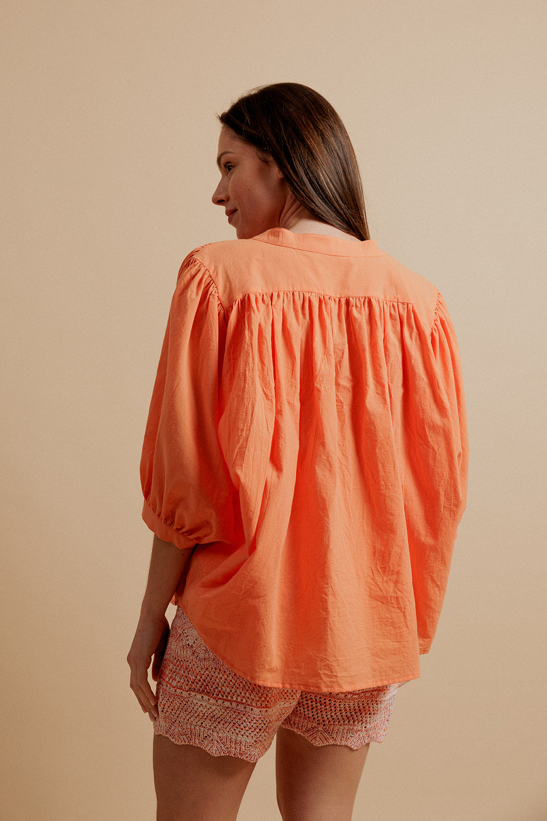 AUBE OVERSIZED SHIRT - ORANGE