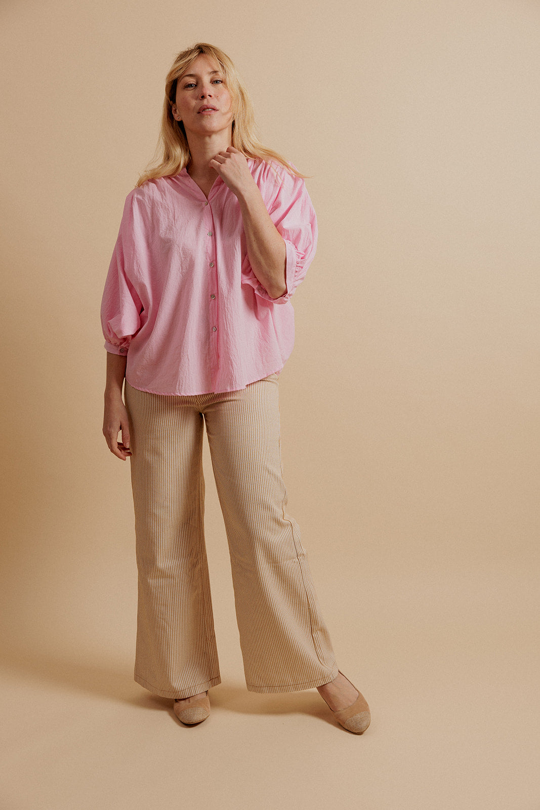 AUBE OVERSIZED SHIRT - PINK